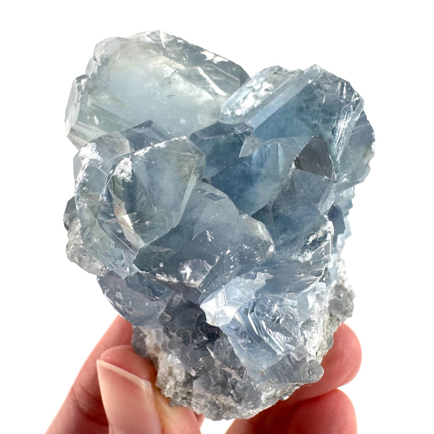 Celestite | natural blue crystal, mineral specimen from Madagascar