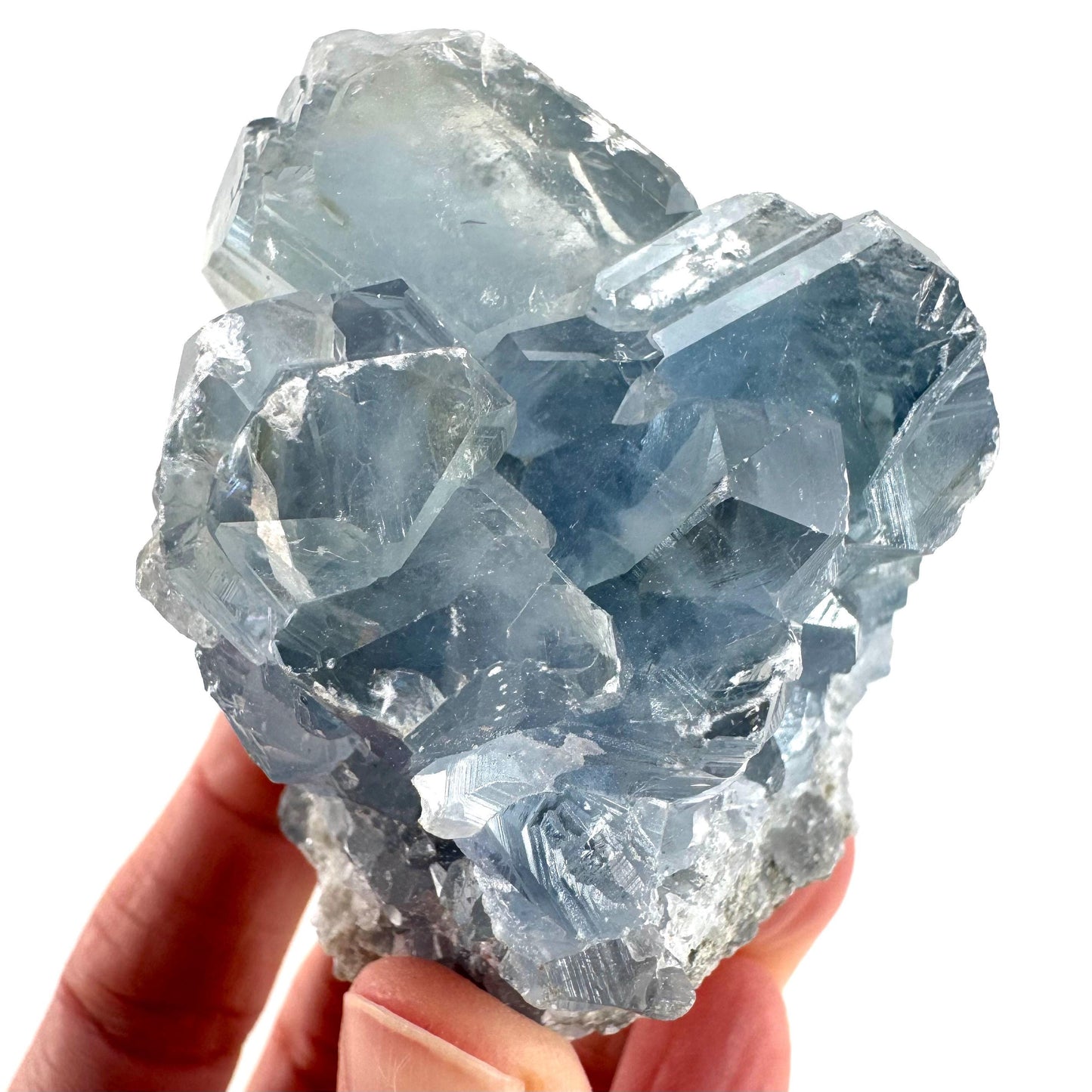 Celestite | natural blue crystal, mineral specimen from Madagascar
