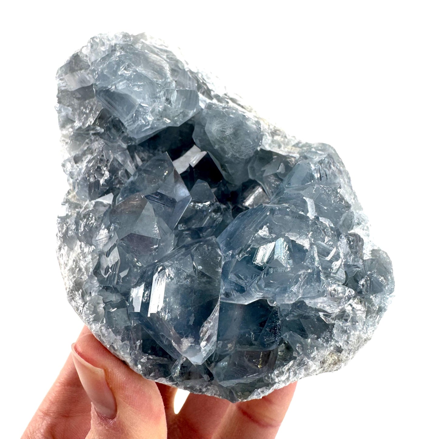 Celestite | natural blue crystal, mineral specimen from Madagascar