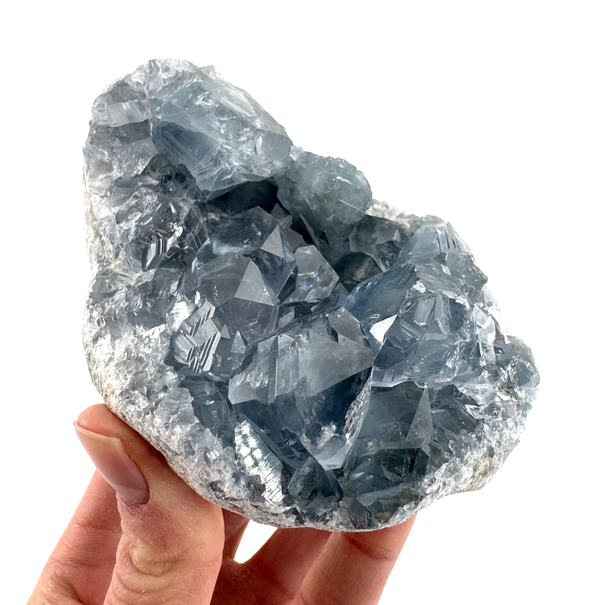 Celestite | natural blue crystal, mineral specimen from Madagascar