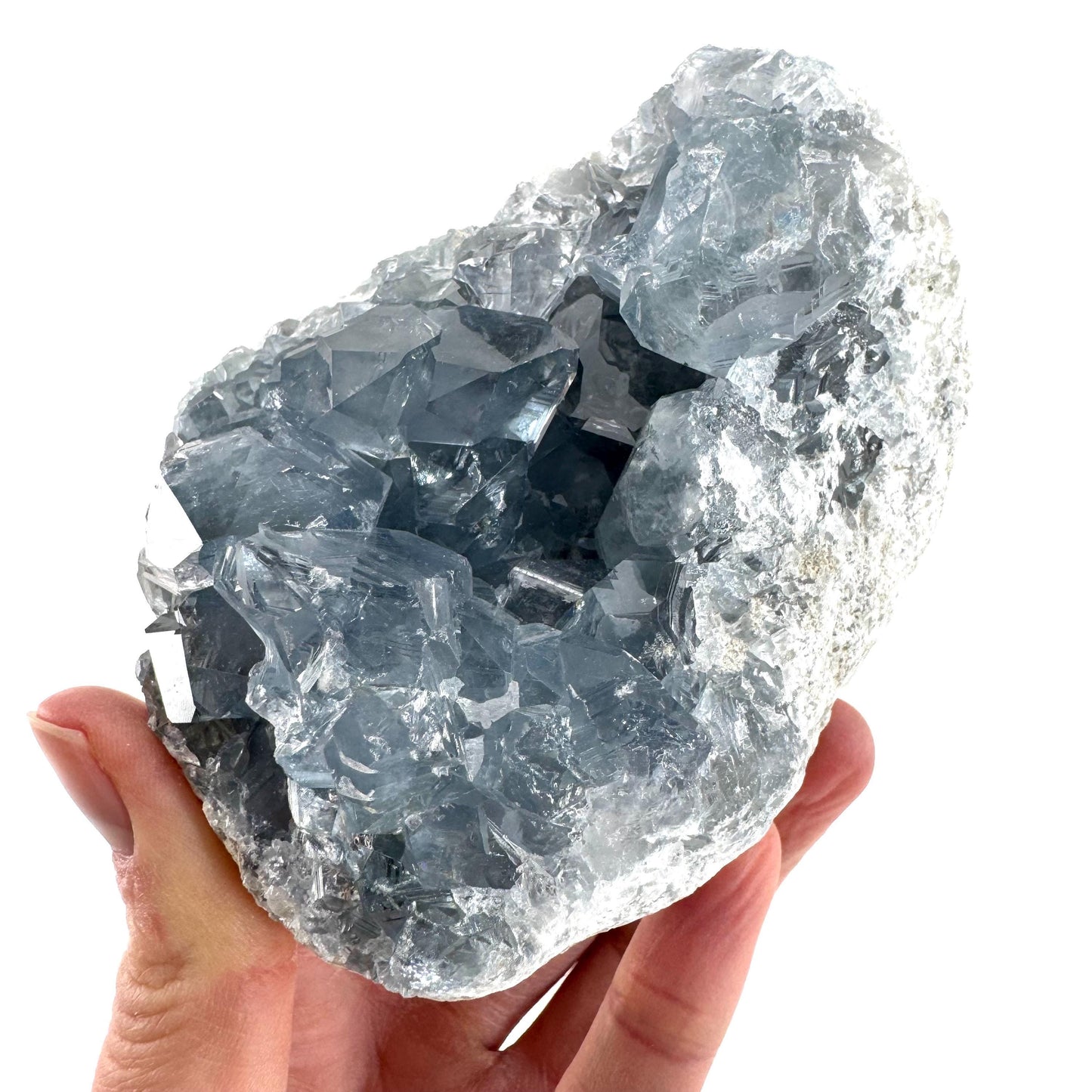 Celestite | natural blue crystal, mineral specimen from Madagascar