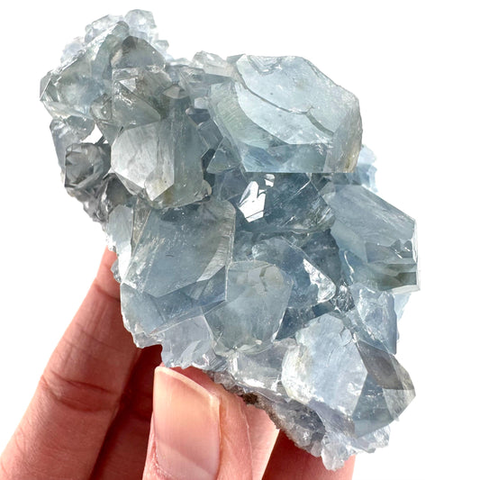 Celestite | natural blue crystal, mineral specimen from Madagascar
