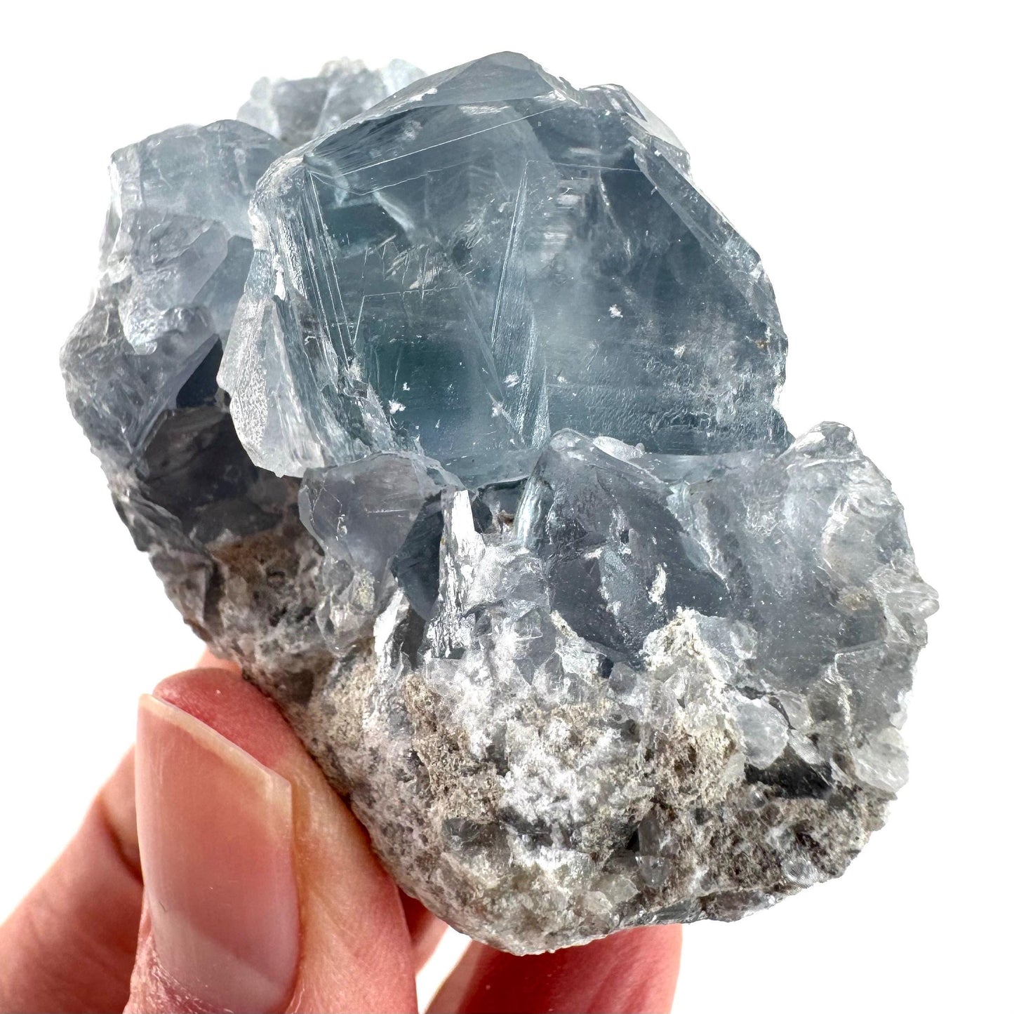 Celestite | natural blue crystal, mineral specimen from Madagascar