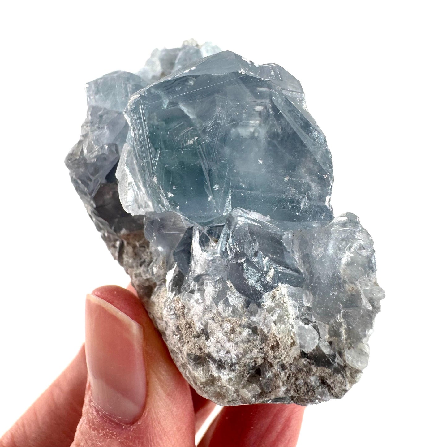 Celestite | natural blue crystal, mineral specimen from Madagascar