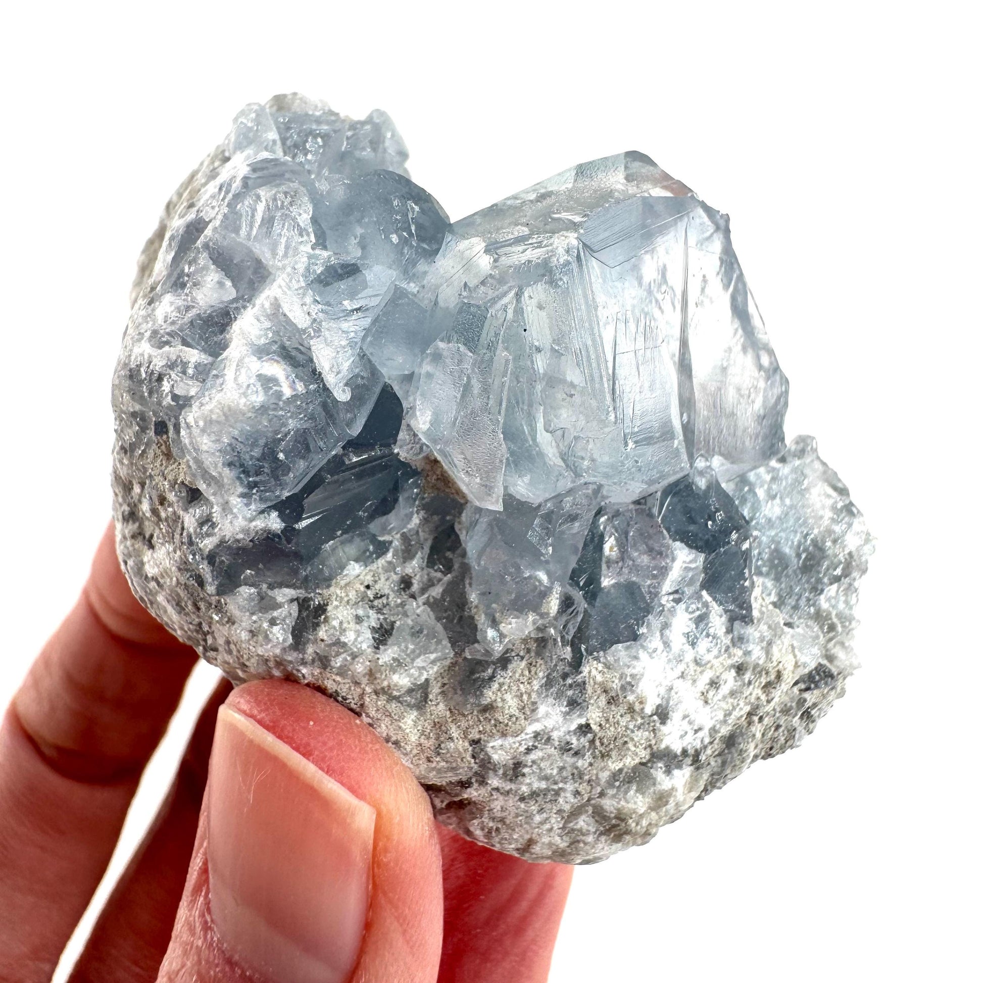 Celestite | natural blue crystal, mineral specimen from Madagascar