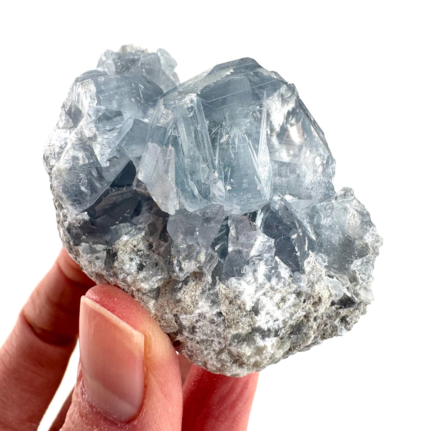 Celestite | natural blue crystal, mineral specimen from Madagascar