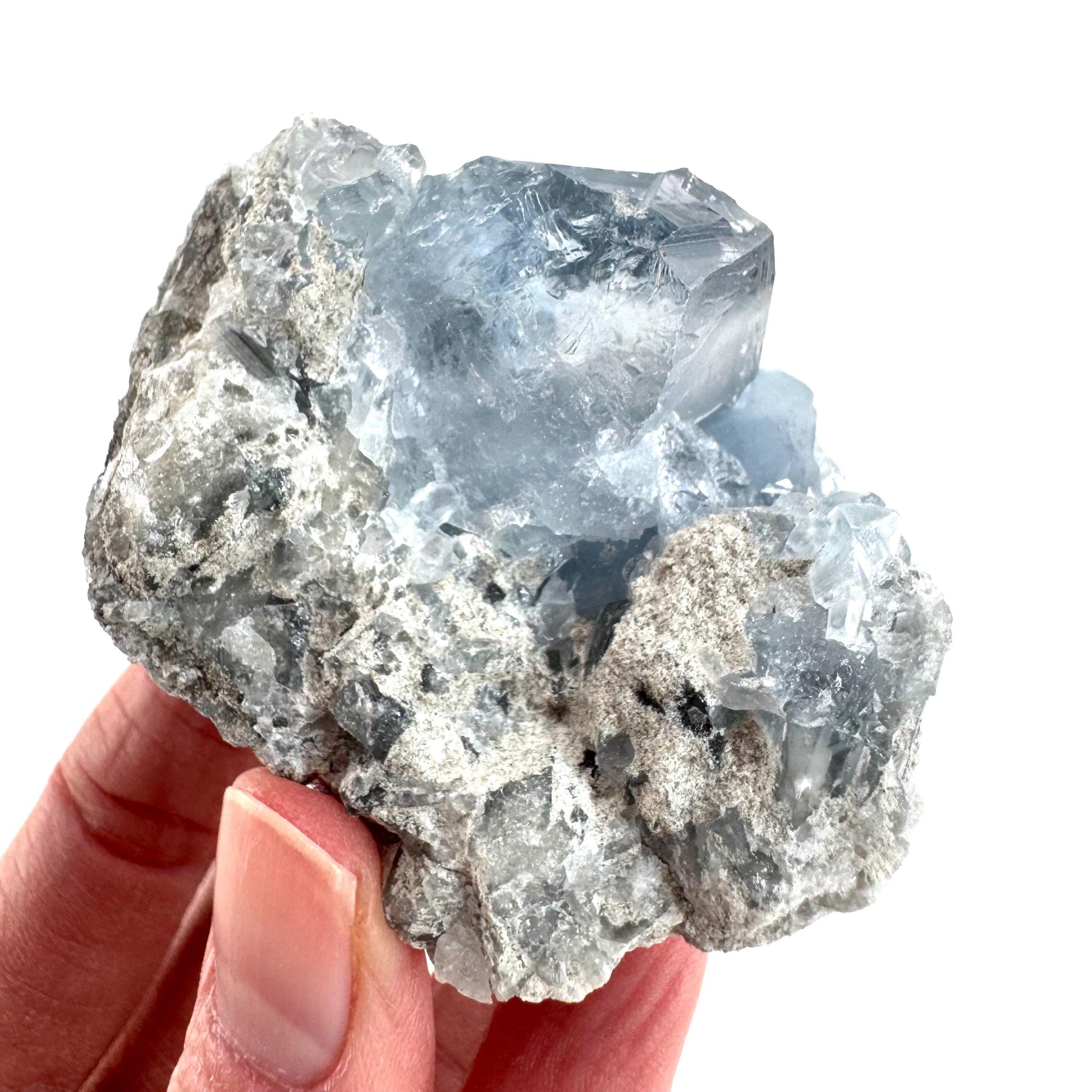 Celestite | natural blue crystal, mineral specimen from Madagascar