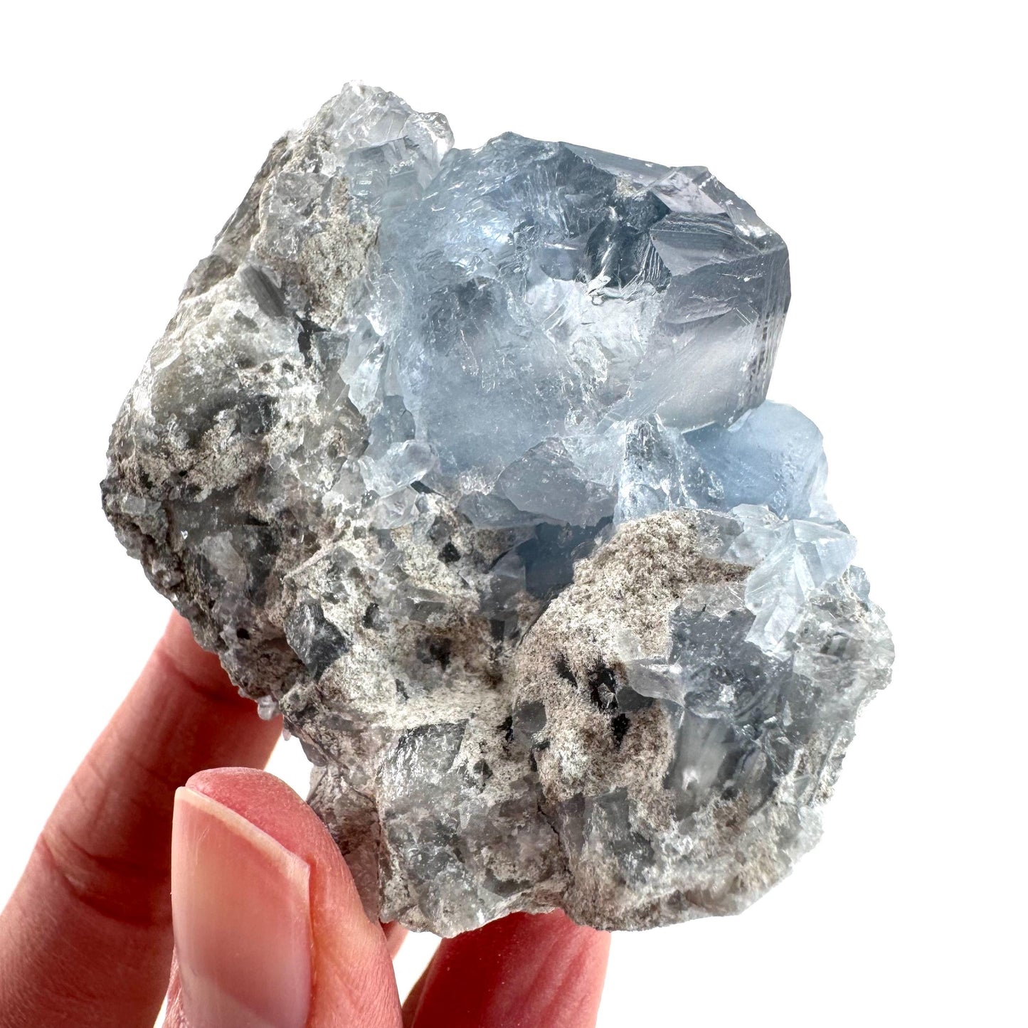 Celestite | natural blue crystal, mineral specimen from Madagascar