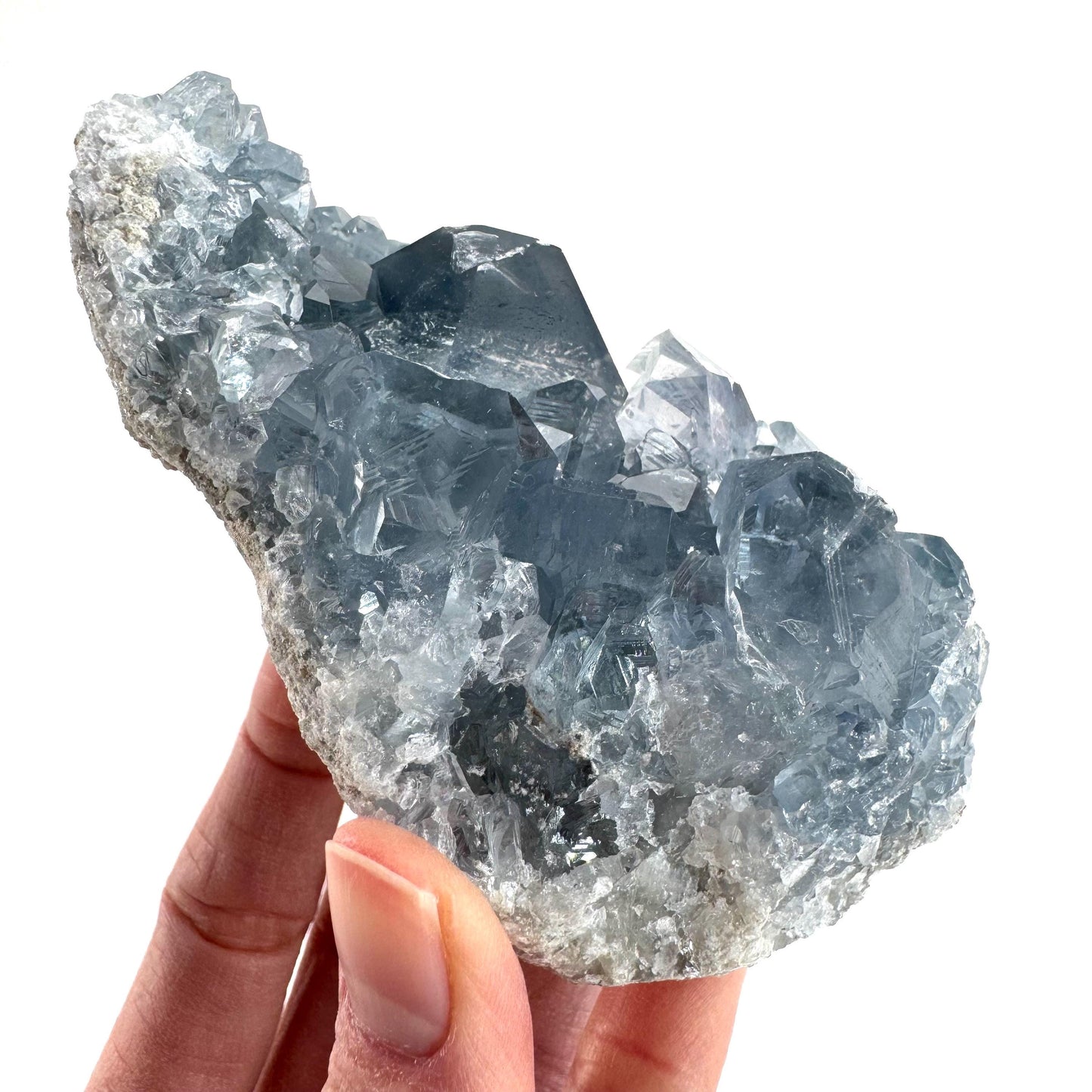 Celestite | natural blue crystal, mineral specimen from Madagascar