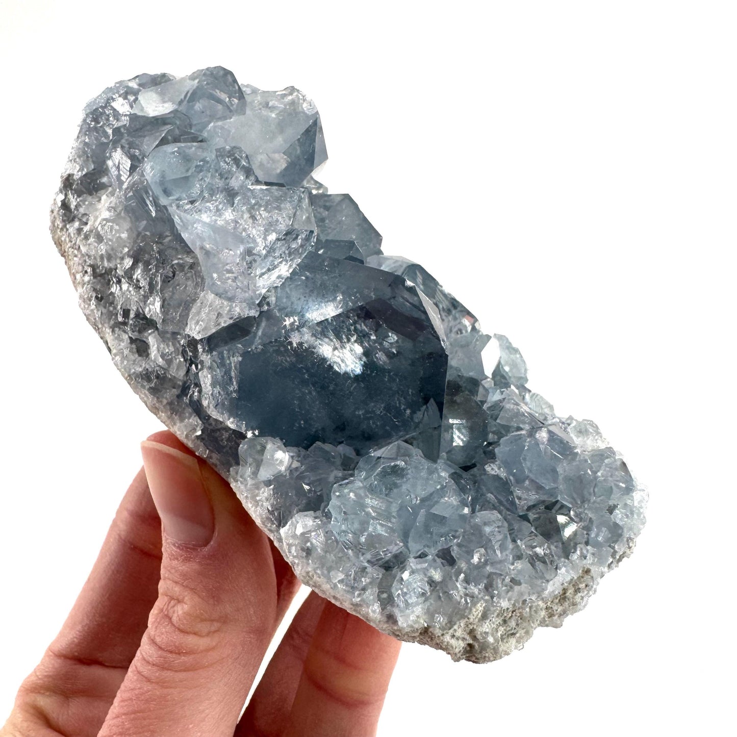 Celestite | natural blue crystal, mineral specimen from Madagascar