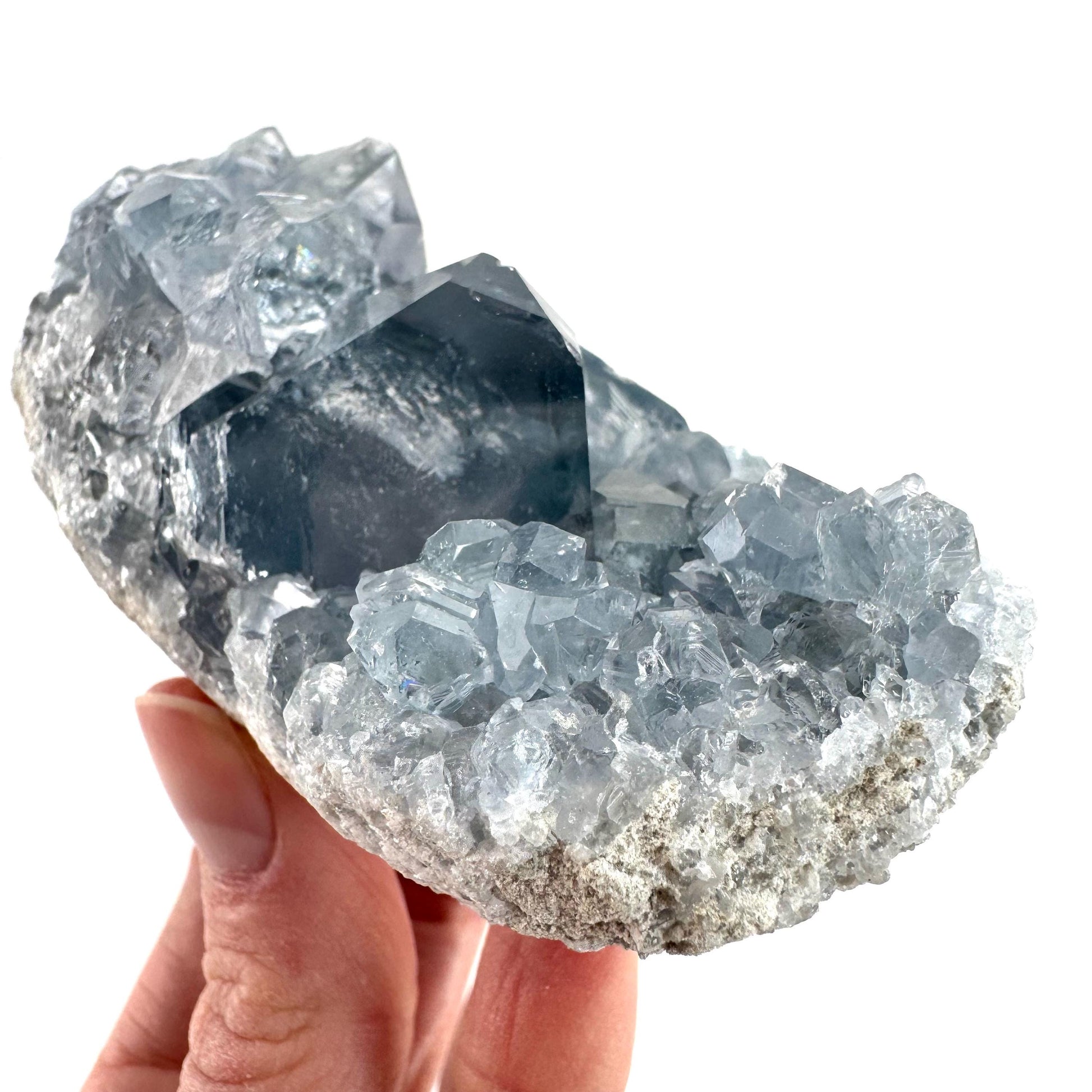 Celestite | natural blue crystal, mineral specimen from Madagascar