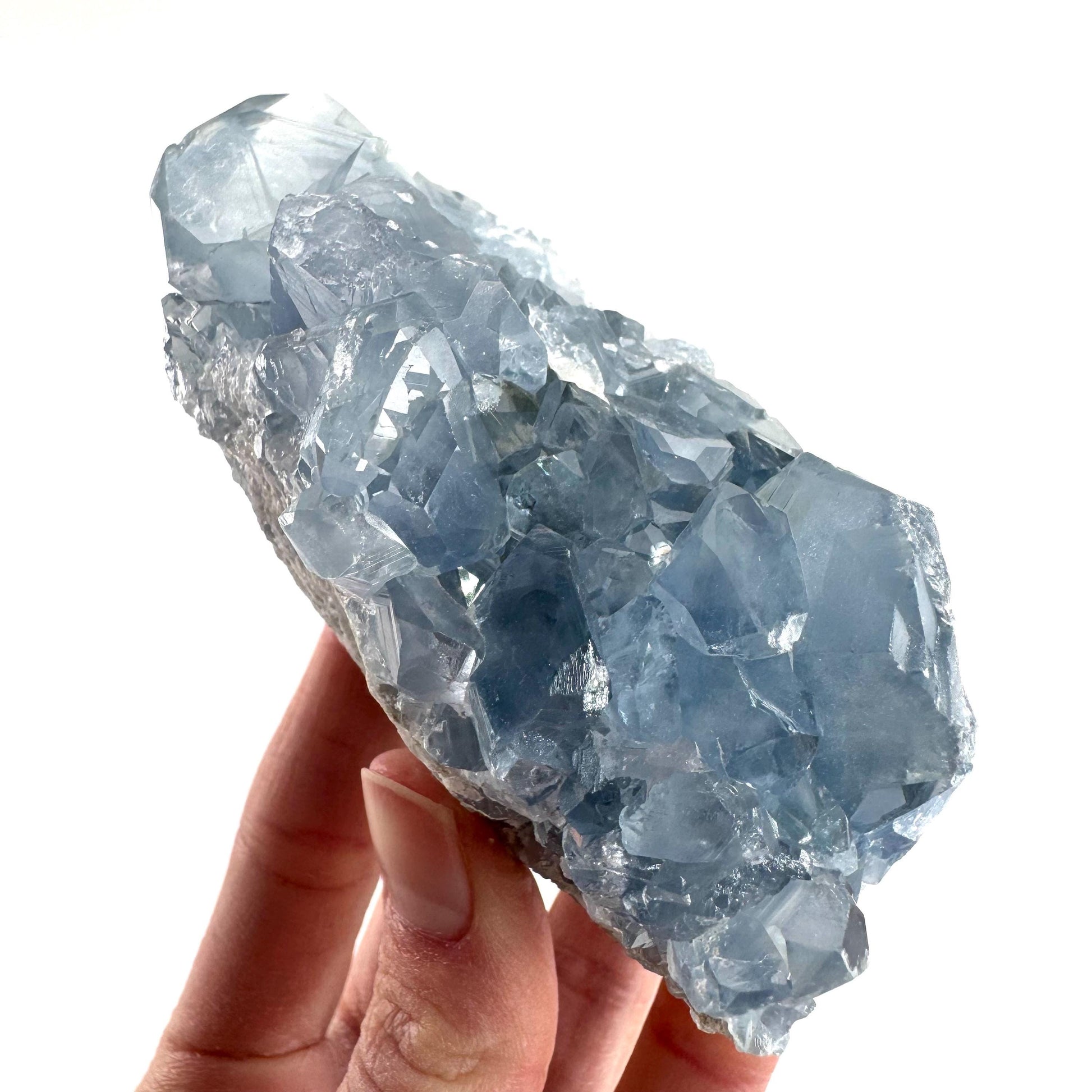 Celestite | natural blue crystal, mineral specimen from Madagascar