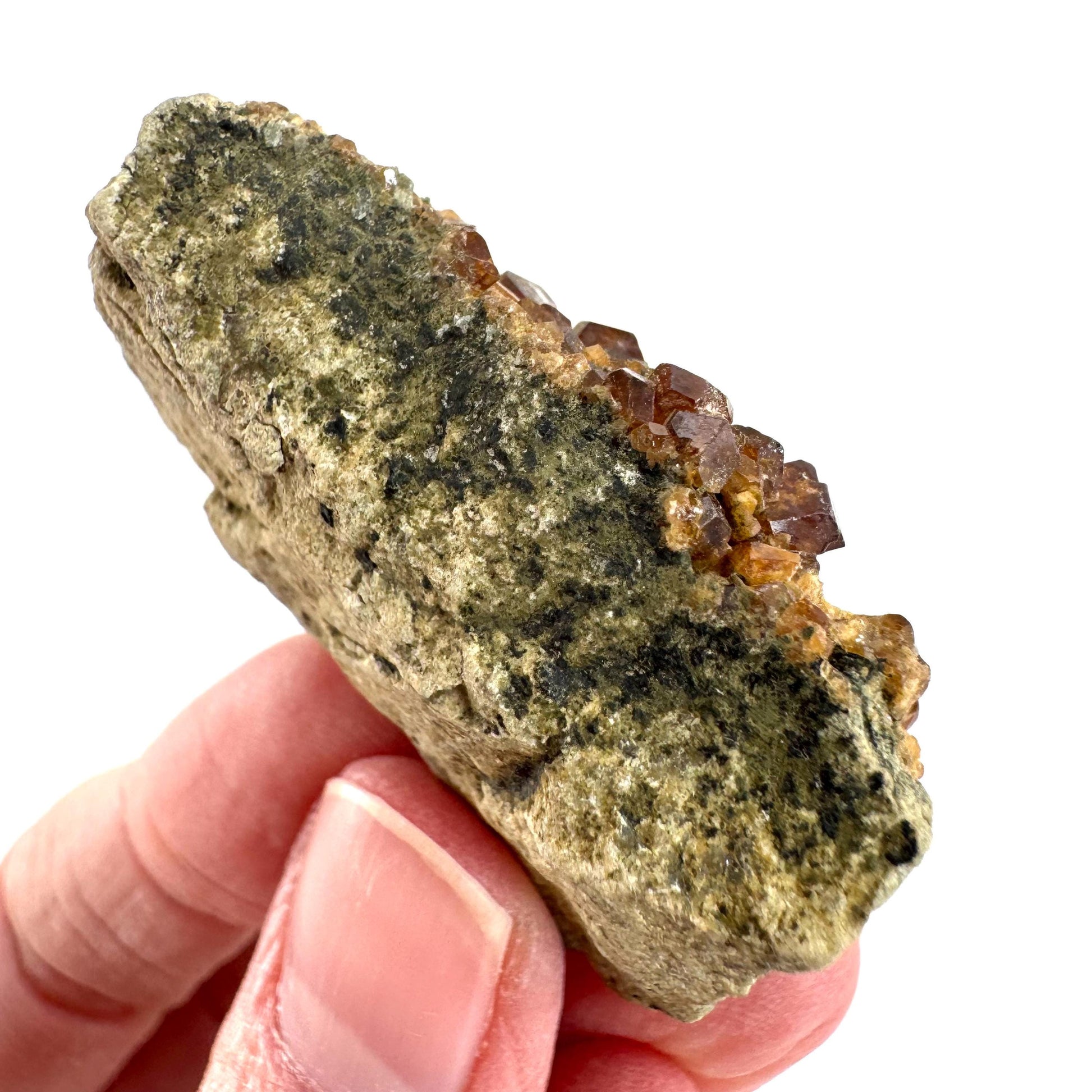 Spessartine Garnet | orange crystal cluster, mineral specimen from Pakistan