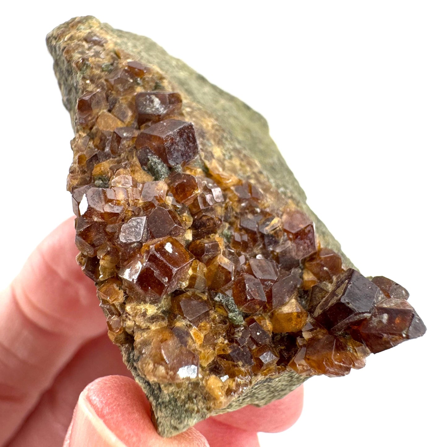 Spessartine Garnet | orange crystal cluster, mineral specimen from Pakistan