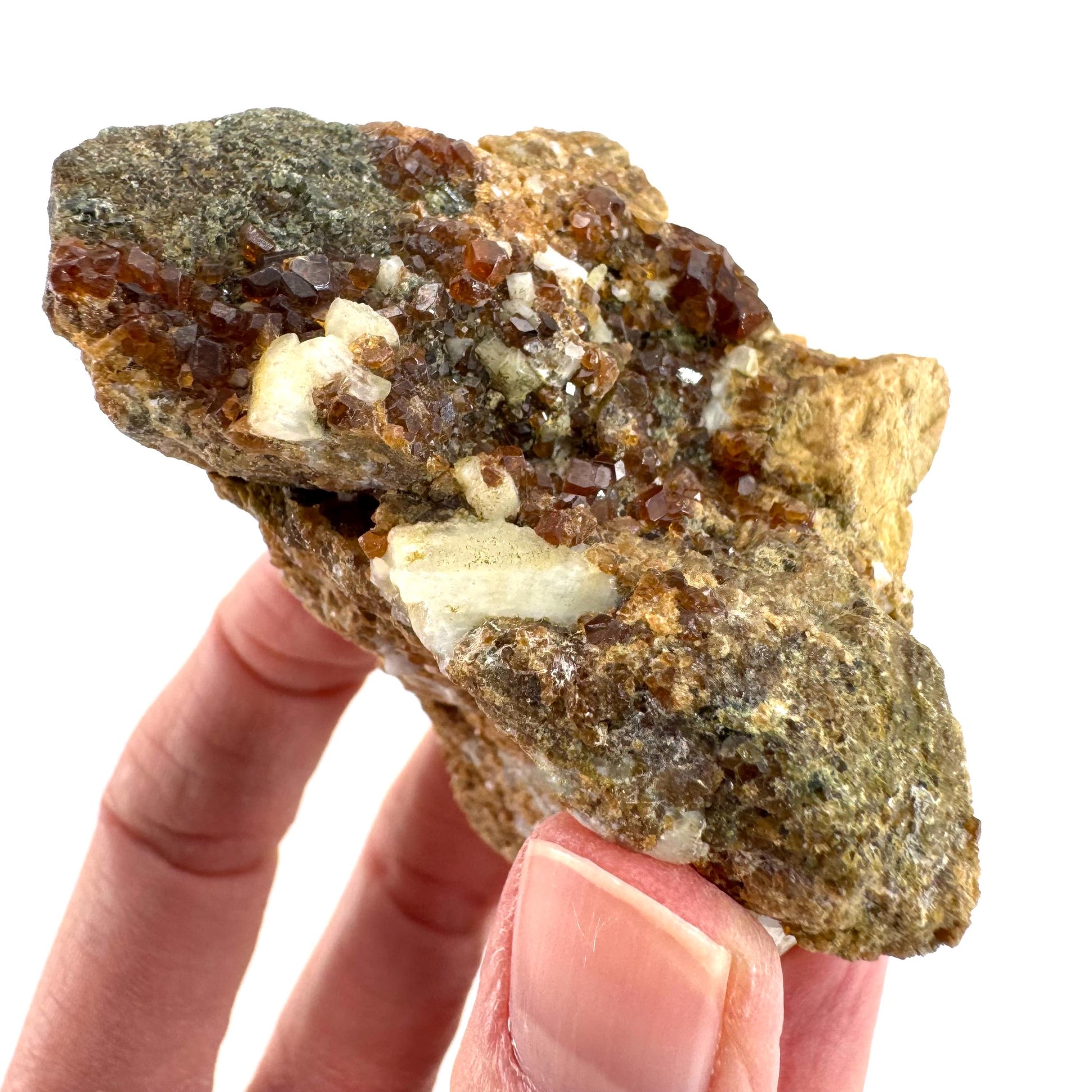 Spessartine Garnet | orange crystal cluster, mineral specimen from Pakistan