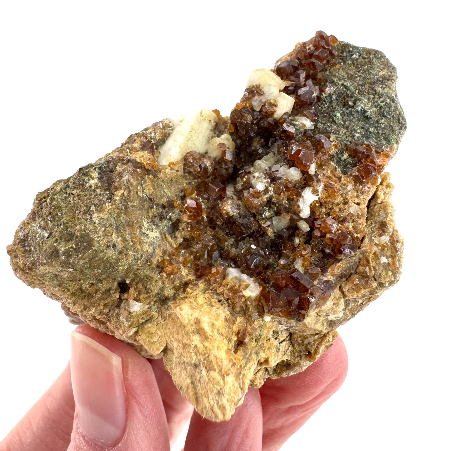 Spessartine Garnet | orange crystal cluster, mineral specimen from Pakistan