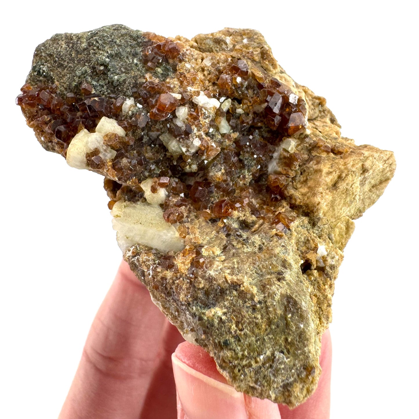 Spessartine Garnet | orange crystal cluster, mineral specimen from Pakistan