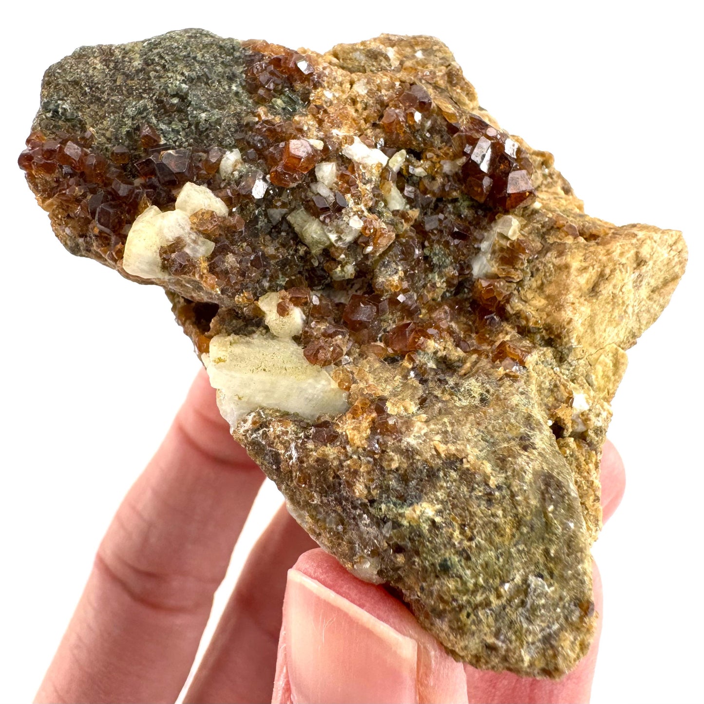 Spessartine Garnet | orange crystal cluster, mineral specimen from Pakistan