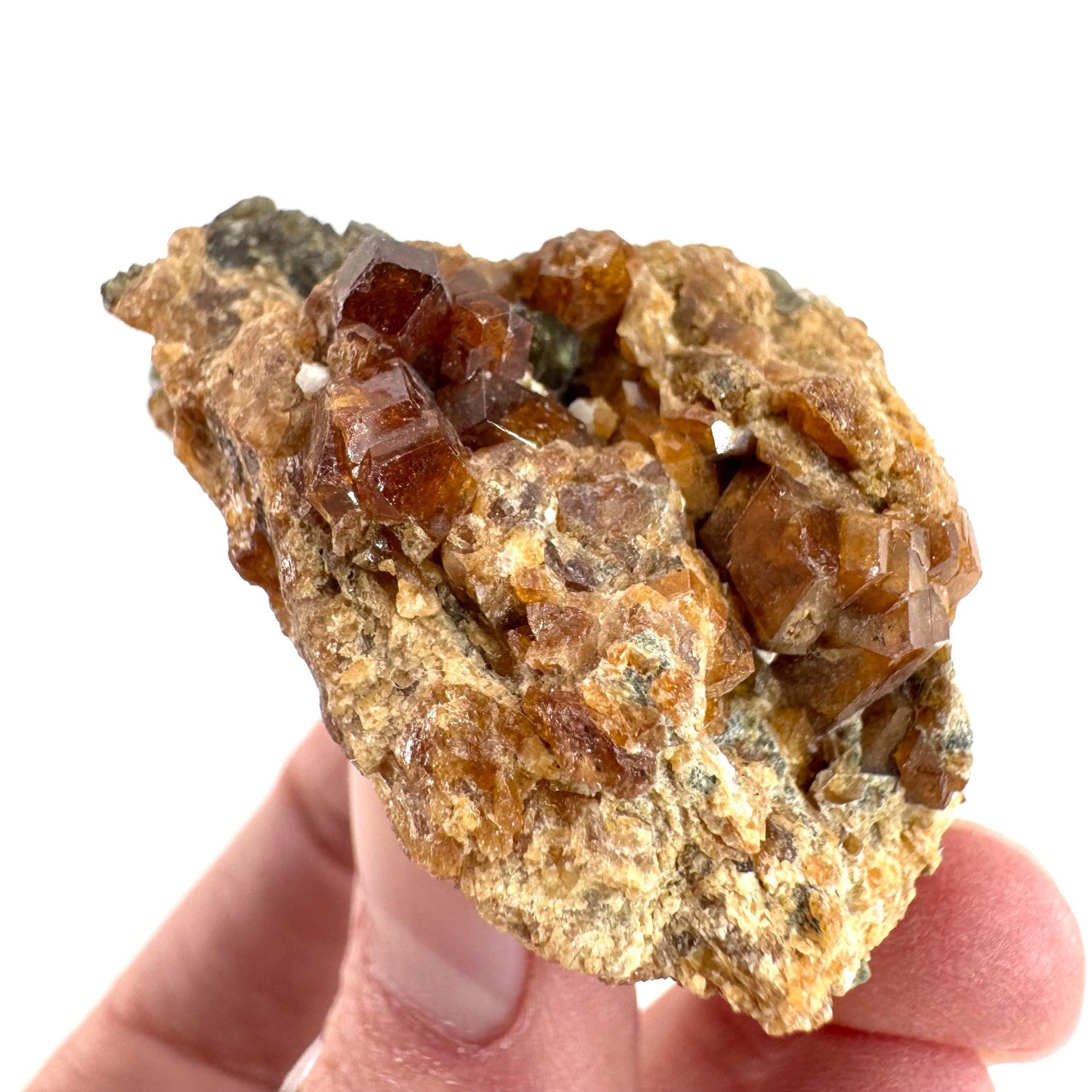Spessartine Garnet | orange crystal cluster, mineral specimen from Pakistan