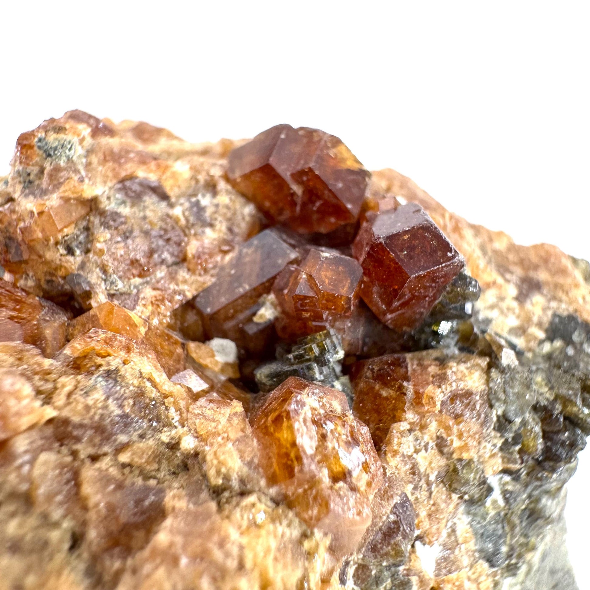 Spessartine Garnet | orange crystal cluster, mineral specimen from Pakistan