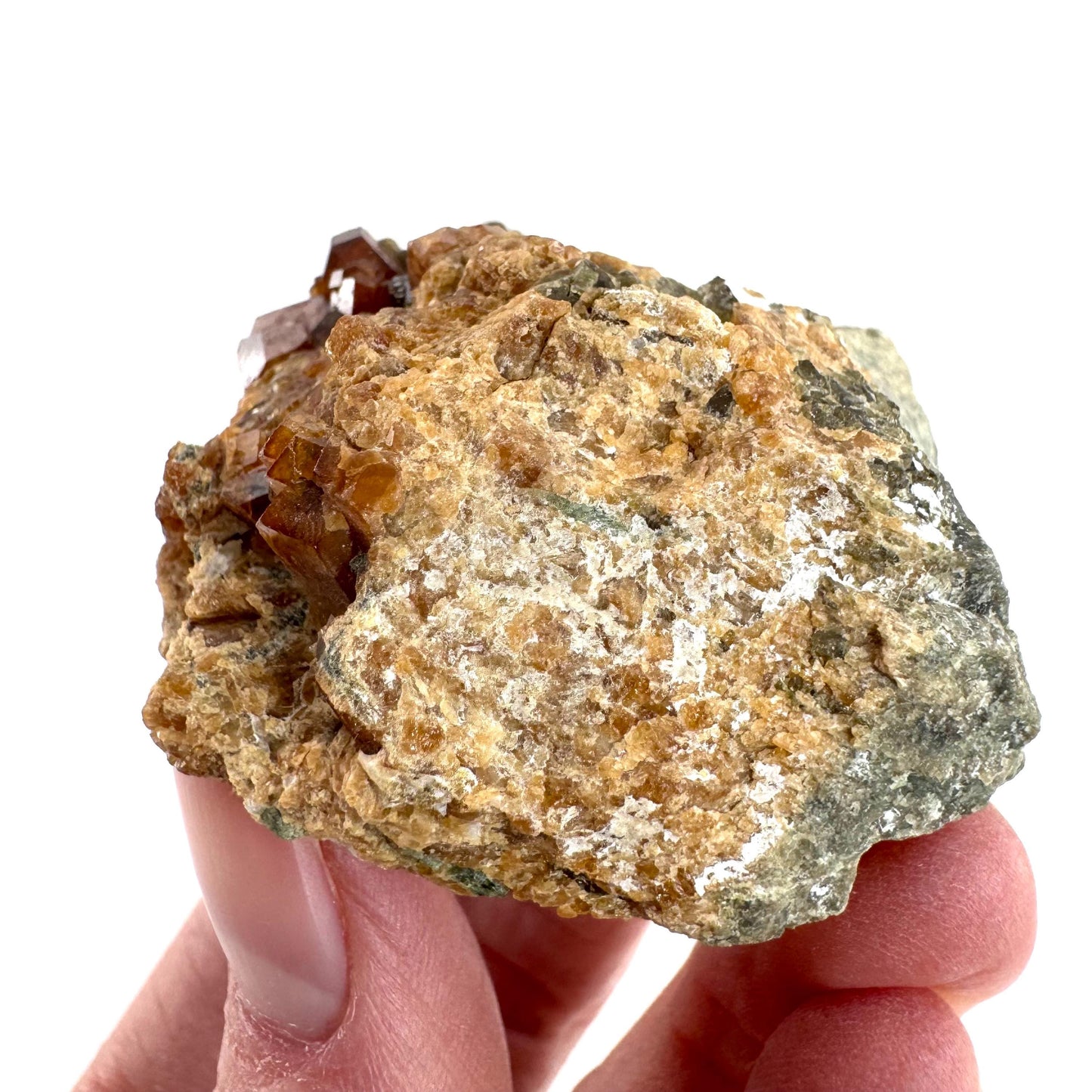 Spessartine Garnet | orange crystal cluster, mineral specimen from Pakistan