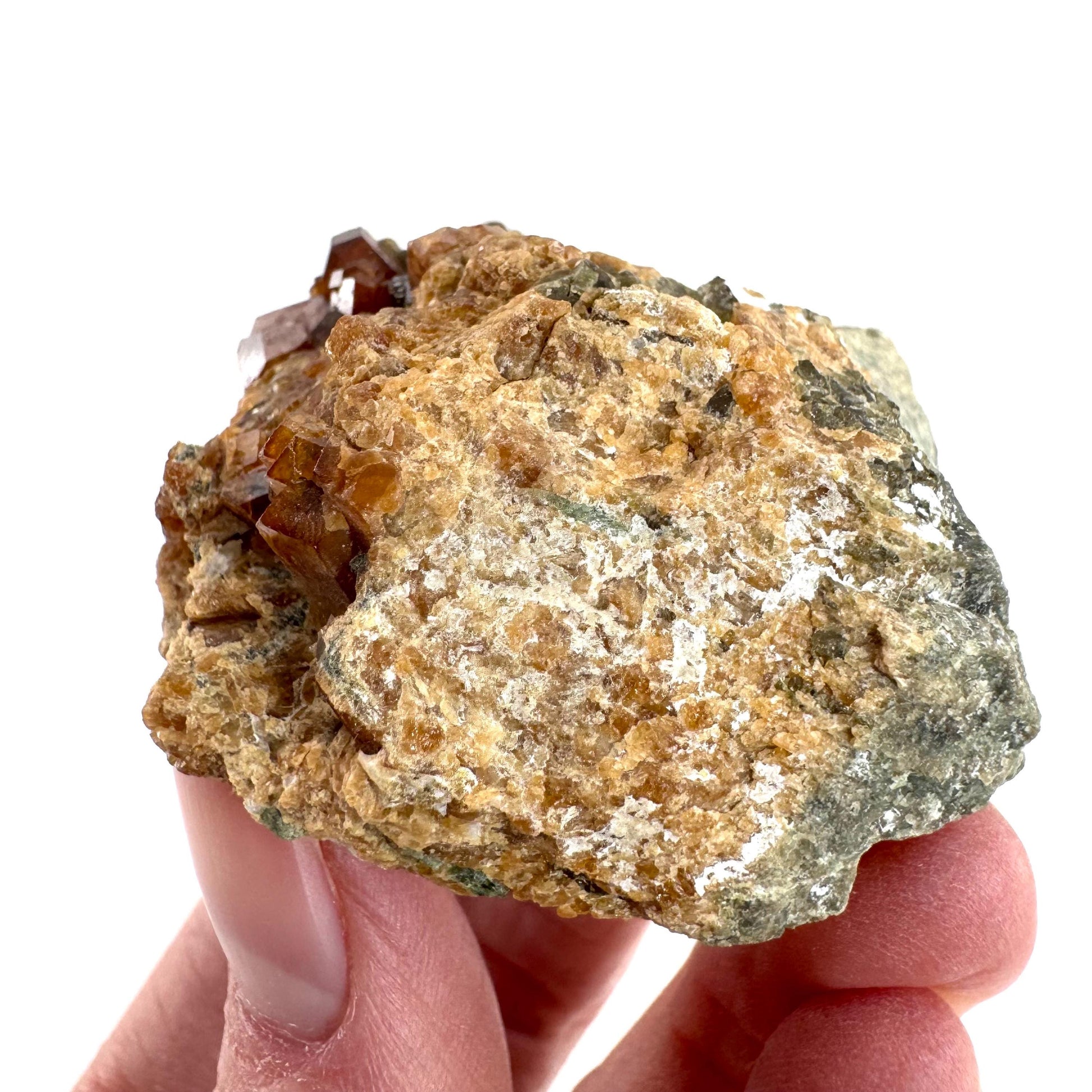 Spessartine Garnet | orange crystal cluster, mineral specimen from Pakistan