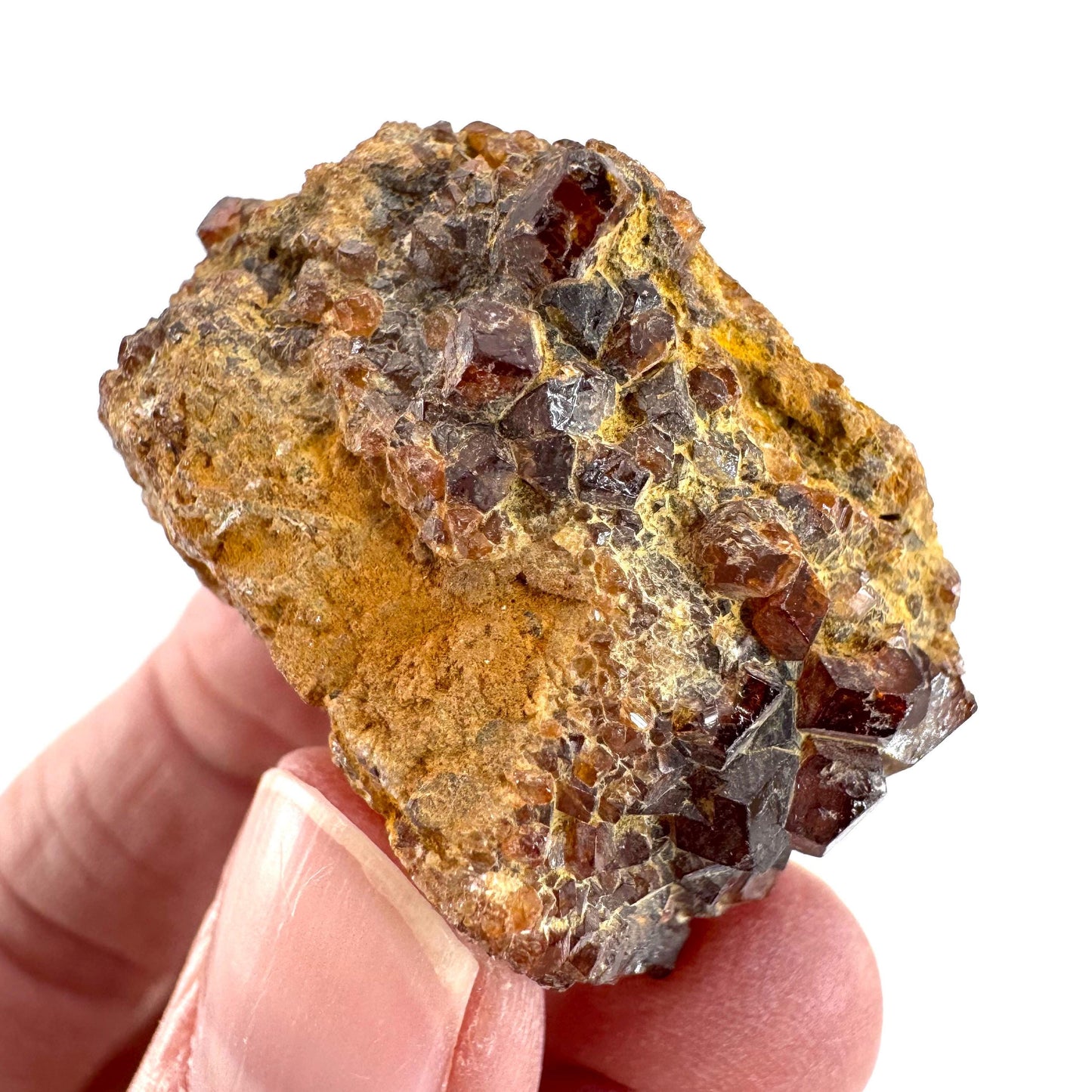 Spessartine Garnet | orange crystal cluster, mineral specimen from Pakistan