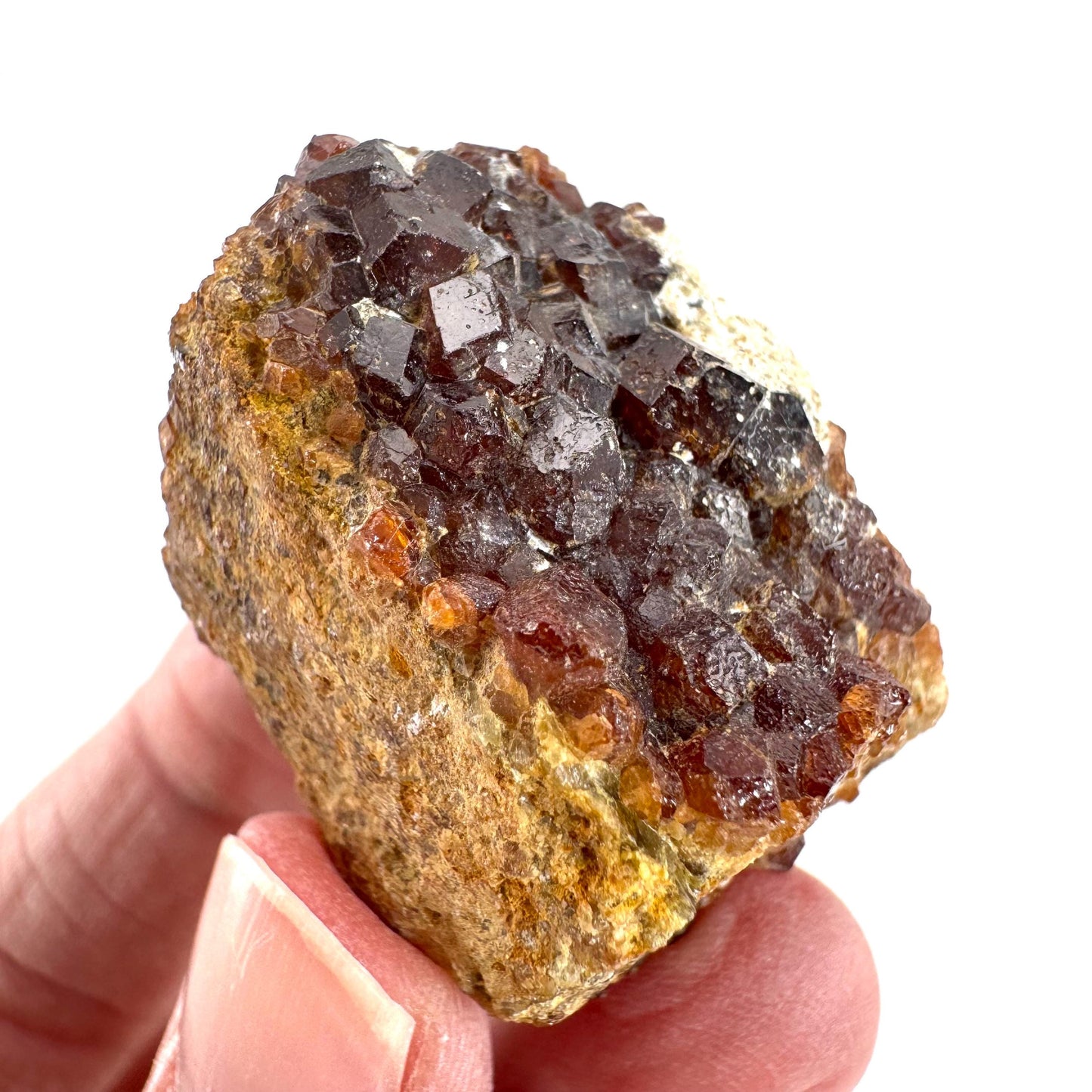 Spessartine Garnet | orange crystal cluster, mineral specimen from Pakistan