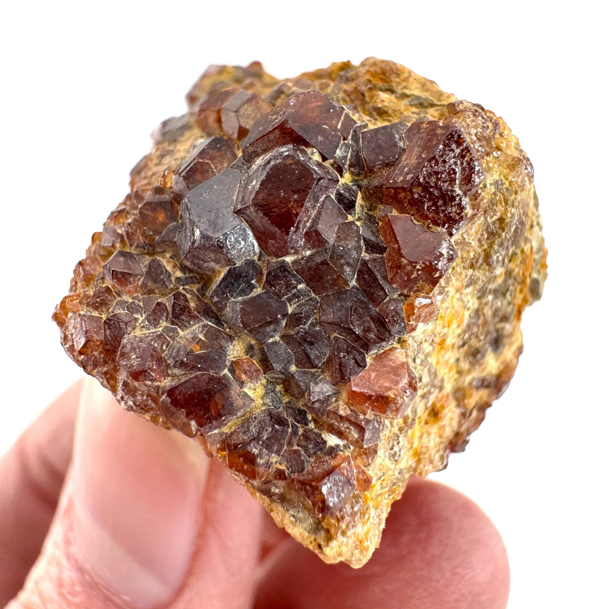 Spessartine Garnet | orange crystal cluster, mineral specimen from Pakistan