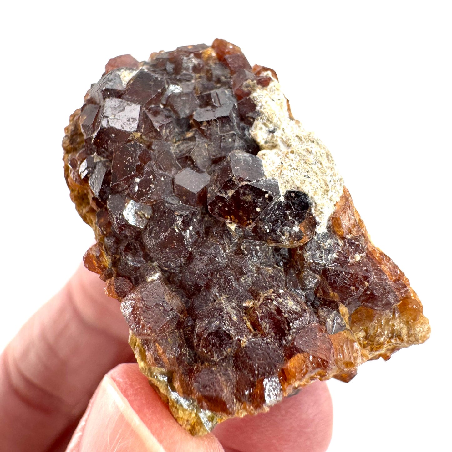 Spessartine Garnet | orange crystal cluster, mineral specimen from Pakistan