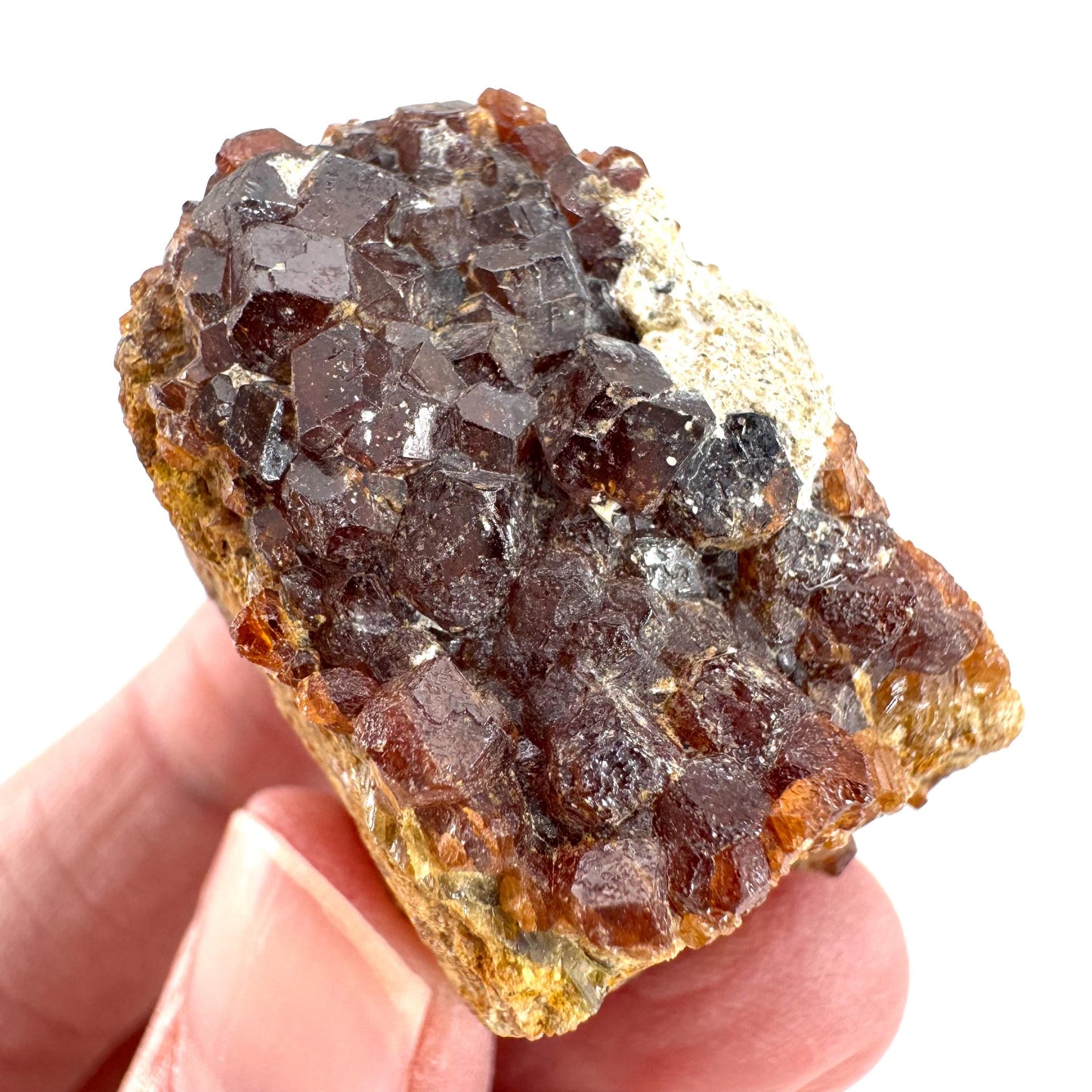 Spessartine Garnet | orange crystal cluster, mineral specimen from Pakistan
