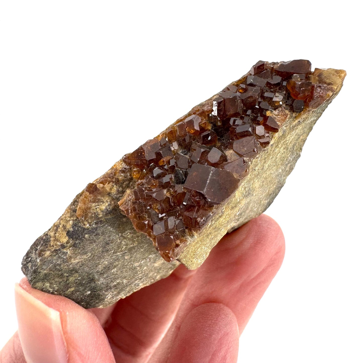 Spessartine Garnet | orange crystal cluster, mineral specimen from Pakistan