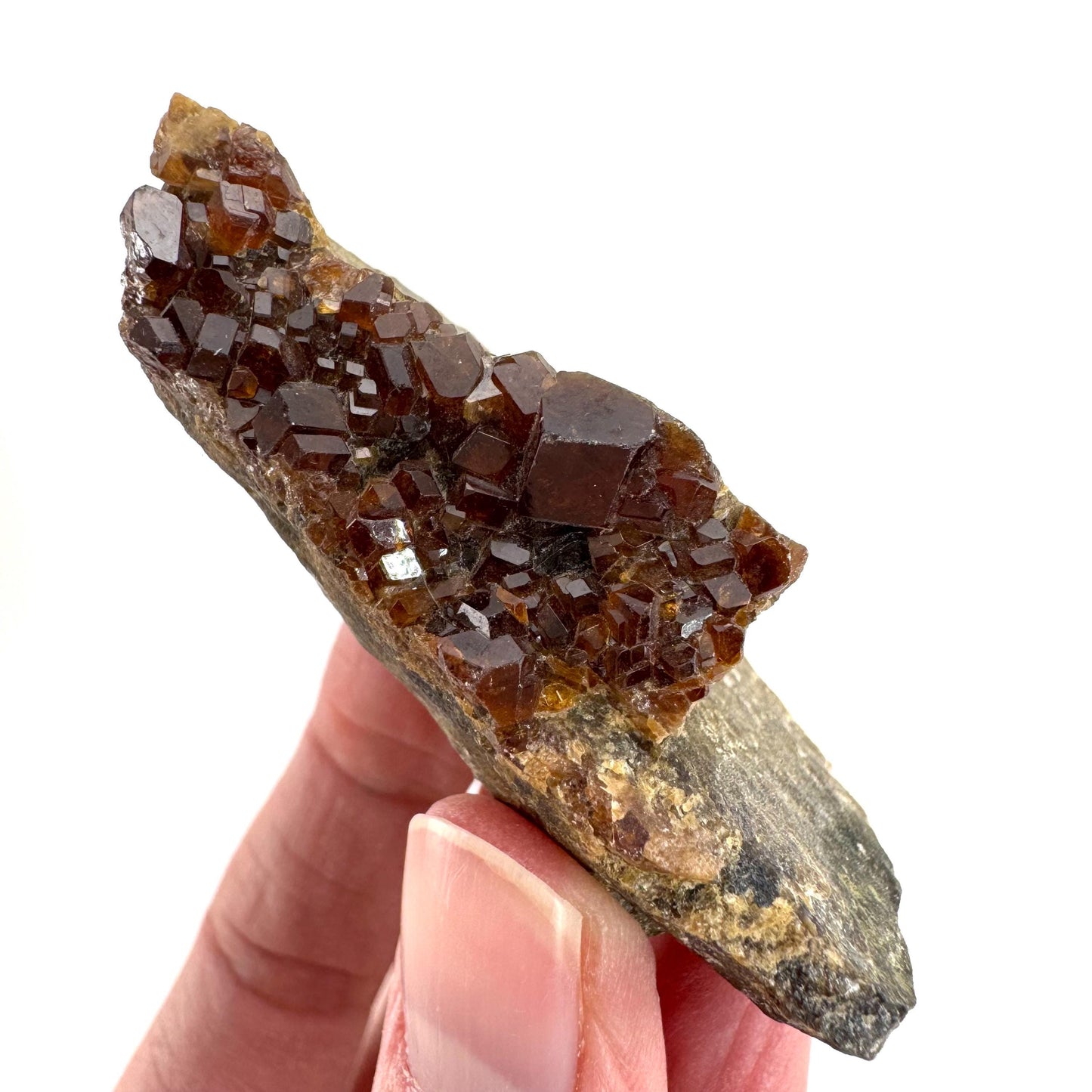 Spessartine Garnet | orange crystal cluster, mineral specimen from Pakistan