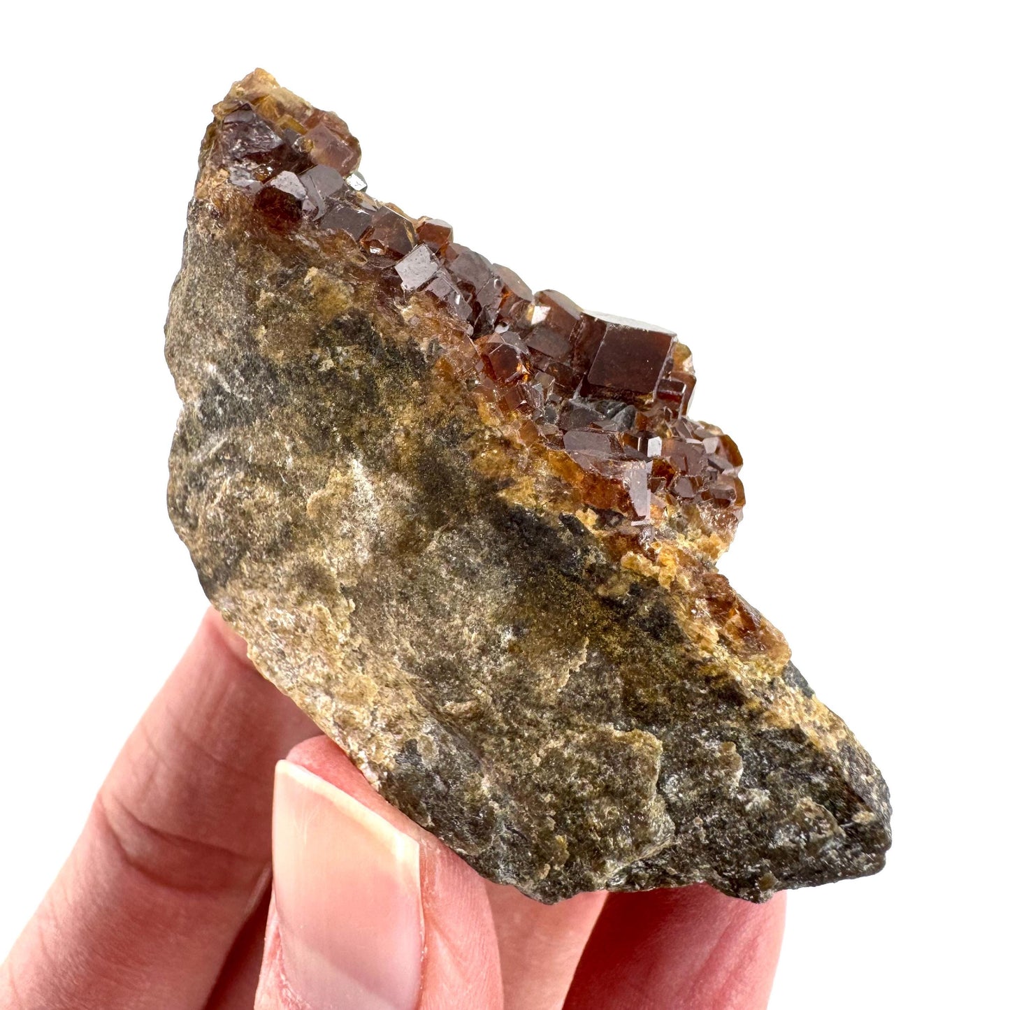 Spessartine Garnet | orange crystal cluster, mineral specimen from Pakistan