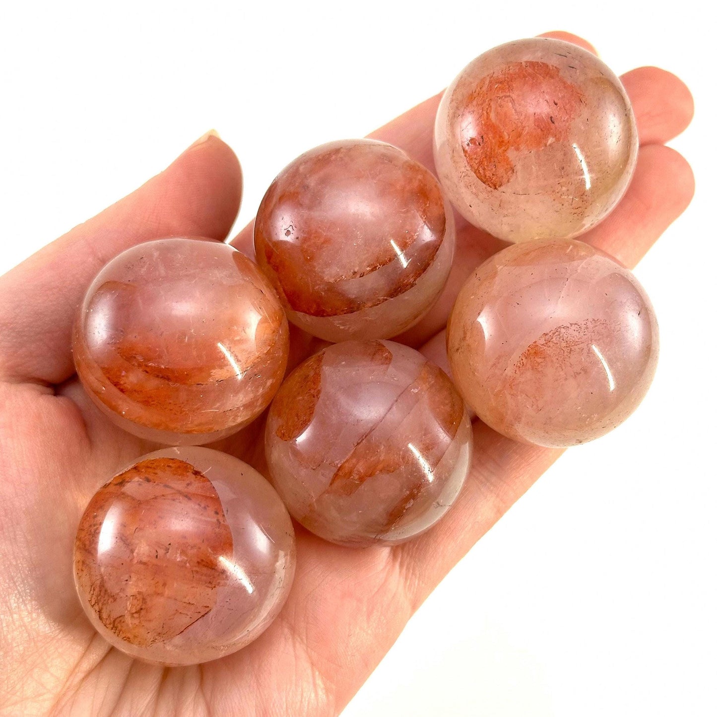 Fire quartz sphere, red fire quartz sphere, crystal ball, crystal sphere, fire quartz sphere