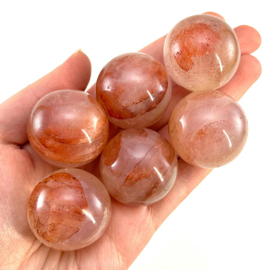 Fire quartz sphere, red fire quartz sphere, crystal ball, crystal sphere, fire quartz sphere