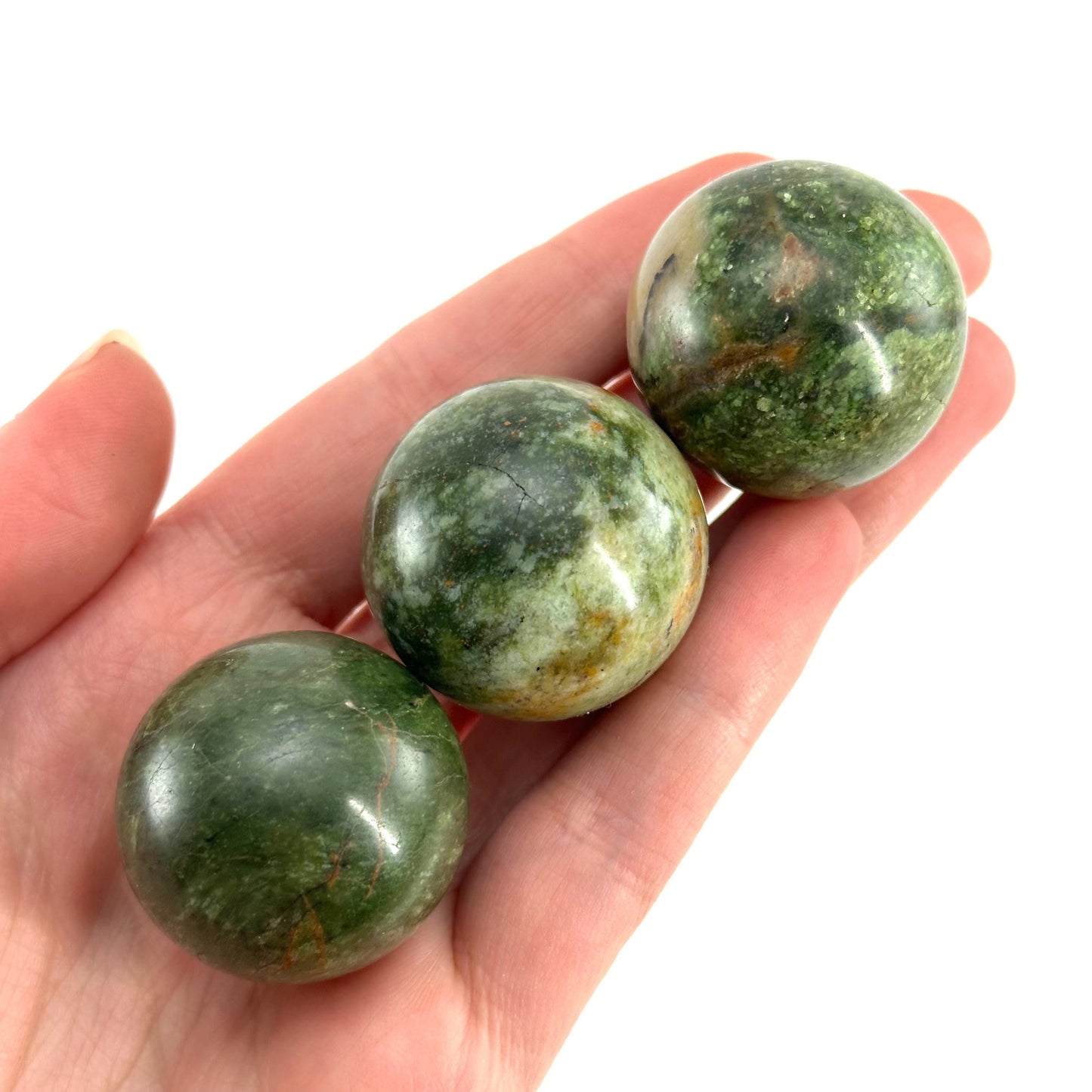 Chrysoprase Sphere | Polished Green Crystal Ball (Heart Chakra)