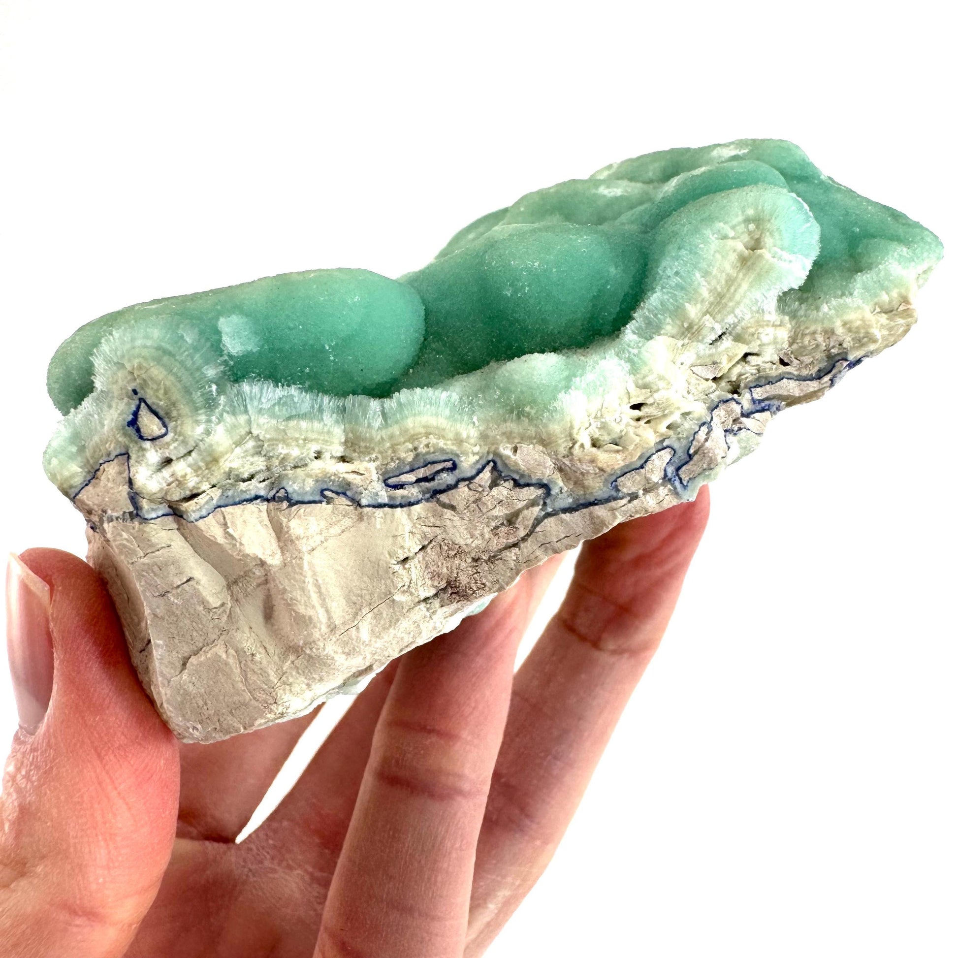 Blue Aragonite | natural crystal cluster, mineral specimen