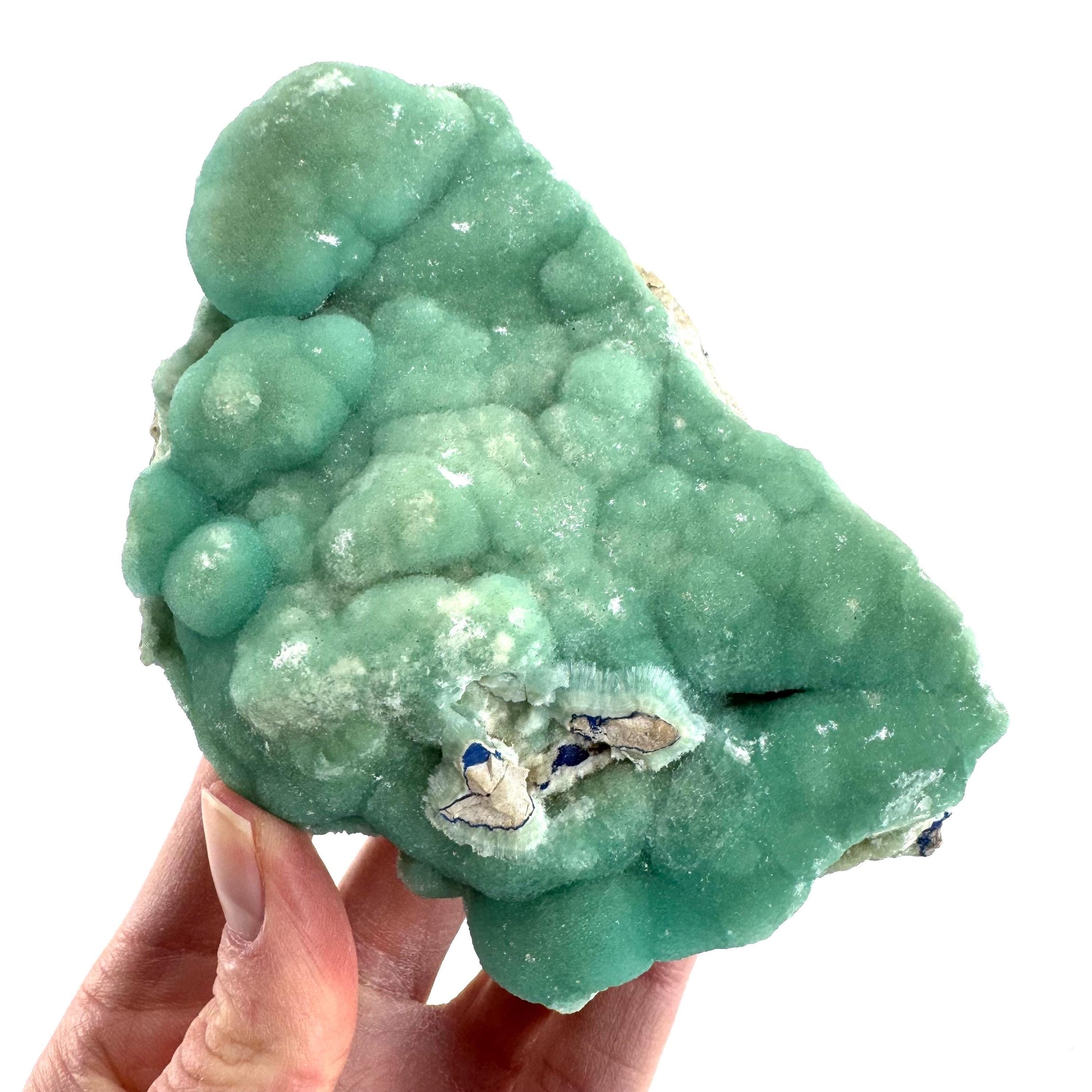 Blue Aragonite | natural crystal cluster, mineral specimen