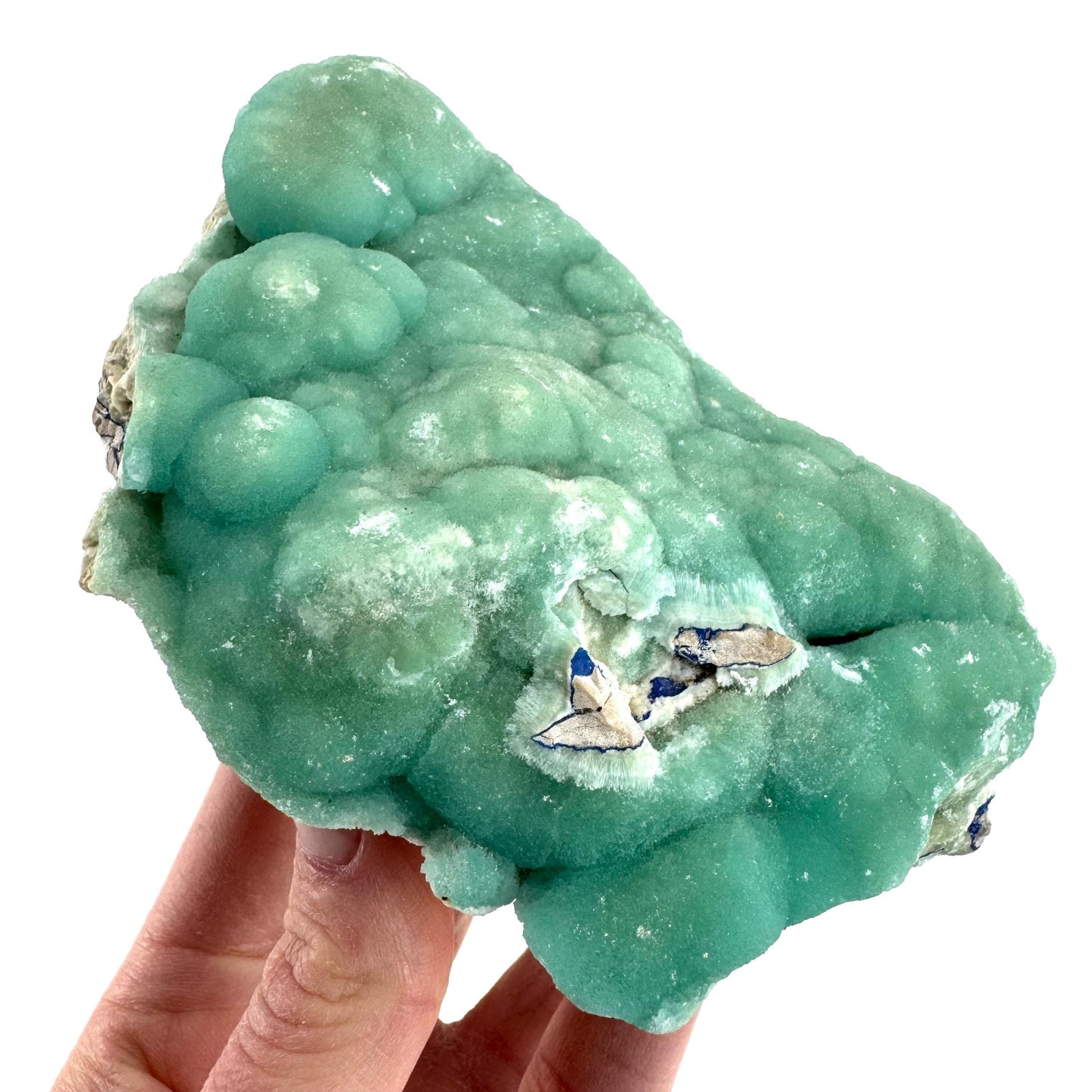 Blue Aragonite | natural crystal cluster, mineral specimen