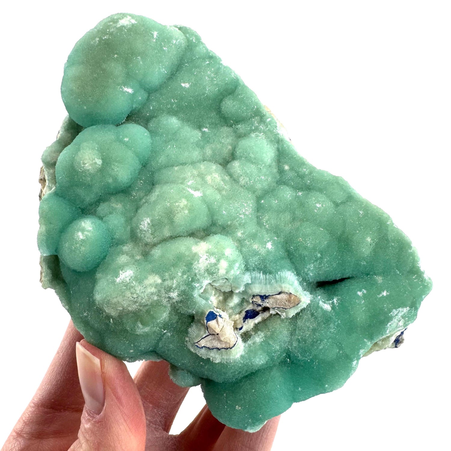 Blue Aragonite | natural crystal cluster, mineral specimen