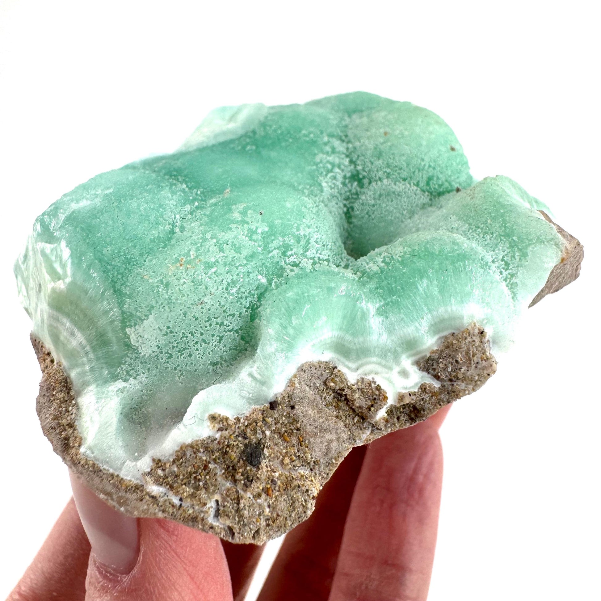 Blue Aragonite | natural crystal cluster, mineral specimen
