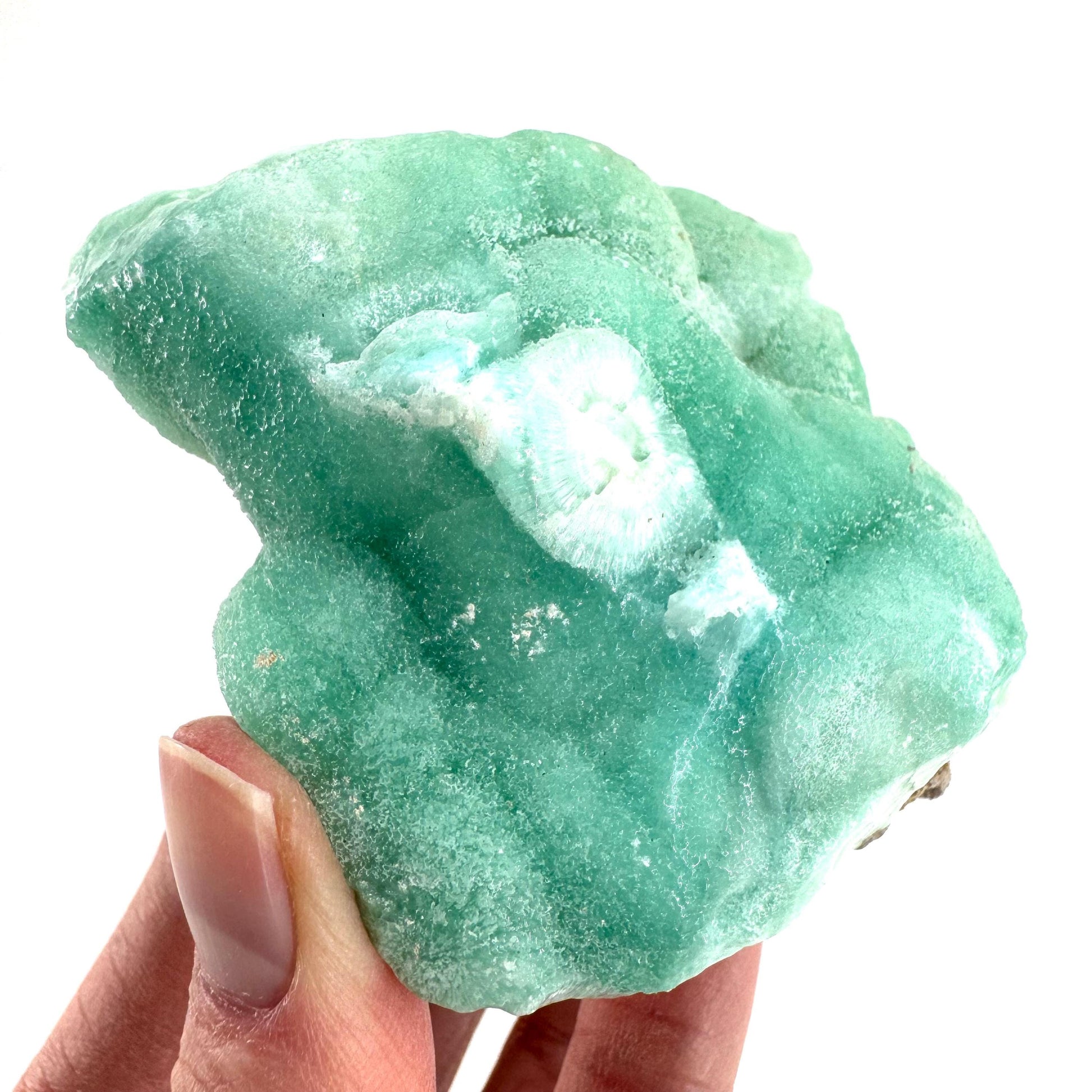 Blue Aragonite | natural crystal cluster, mineral specimen