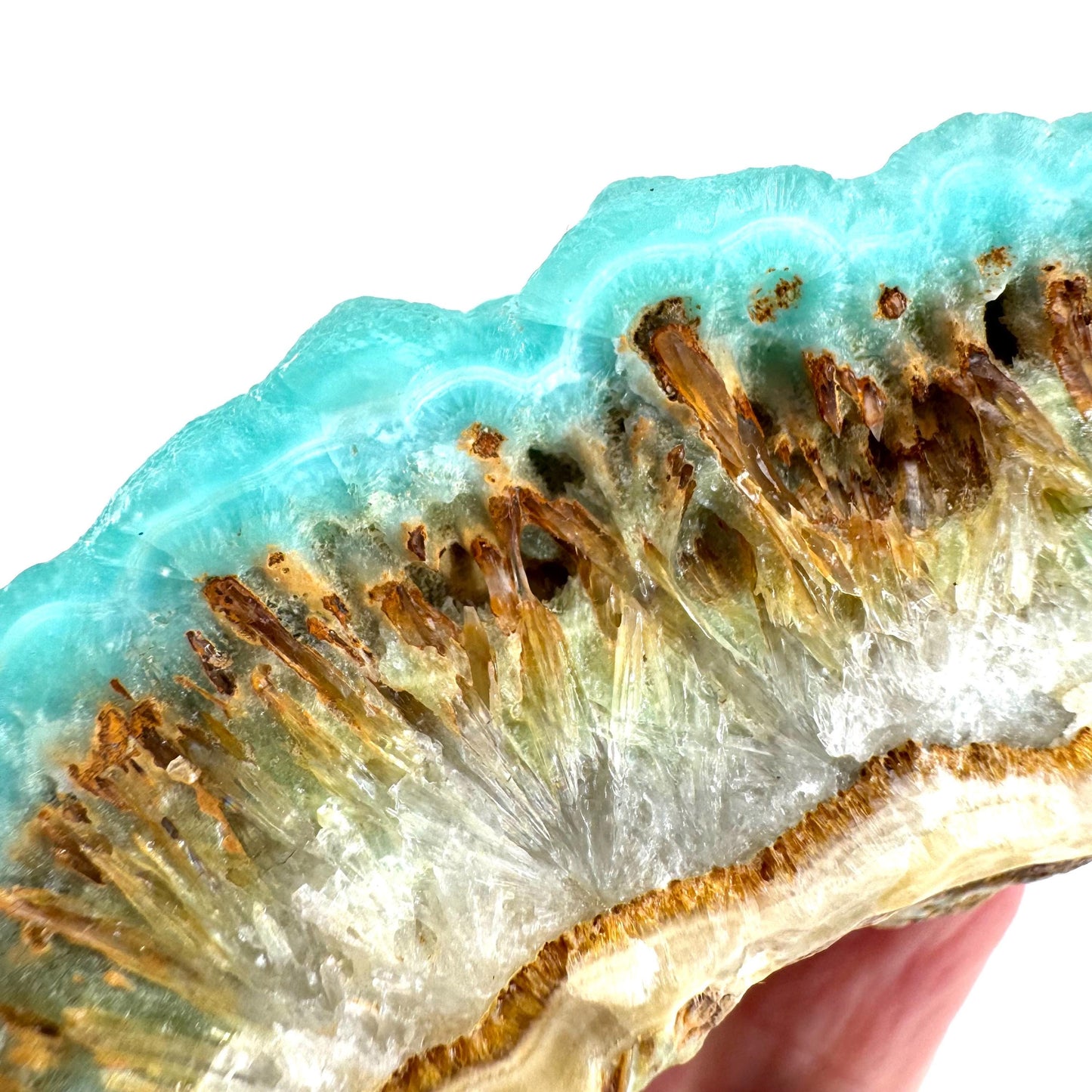 Blue Aragonite | natural crystal cluster, mineral specimen
