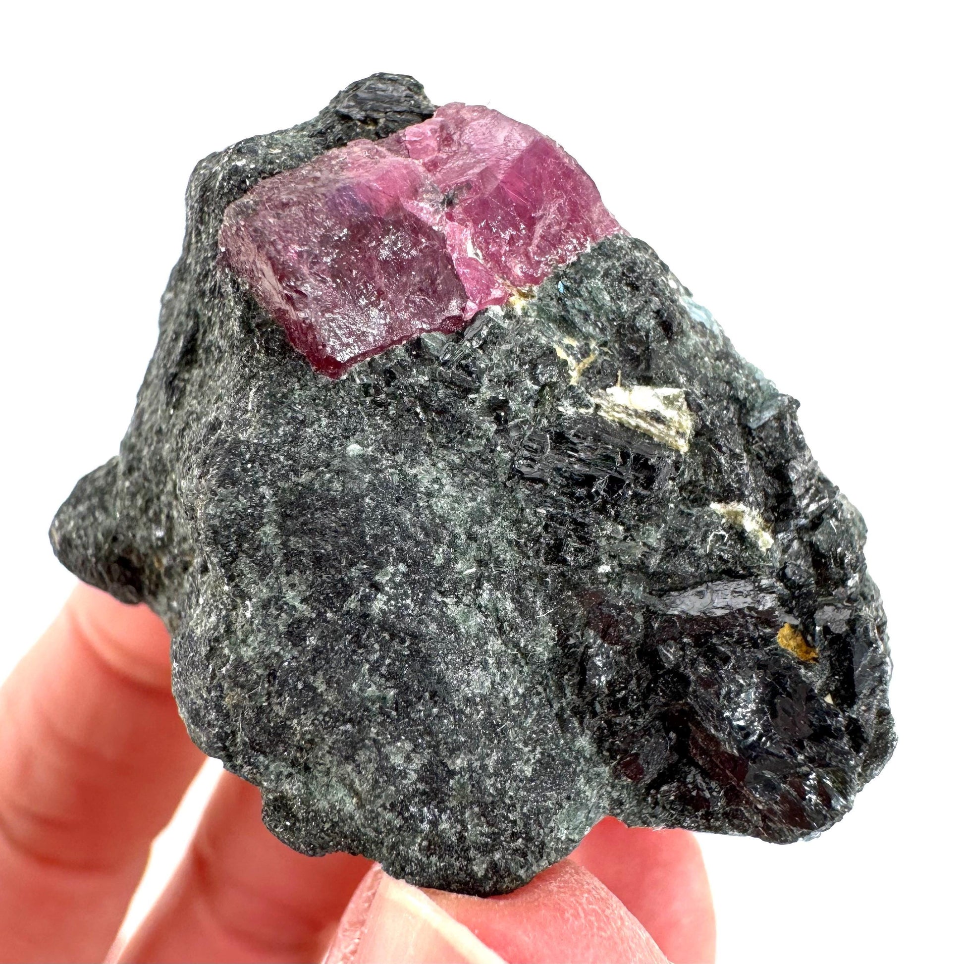 Ruby & Blue Kyanite on Matrix | natural crystal, mineral specimen from Tanzania
