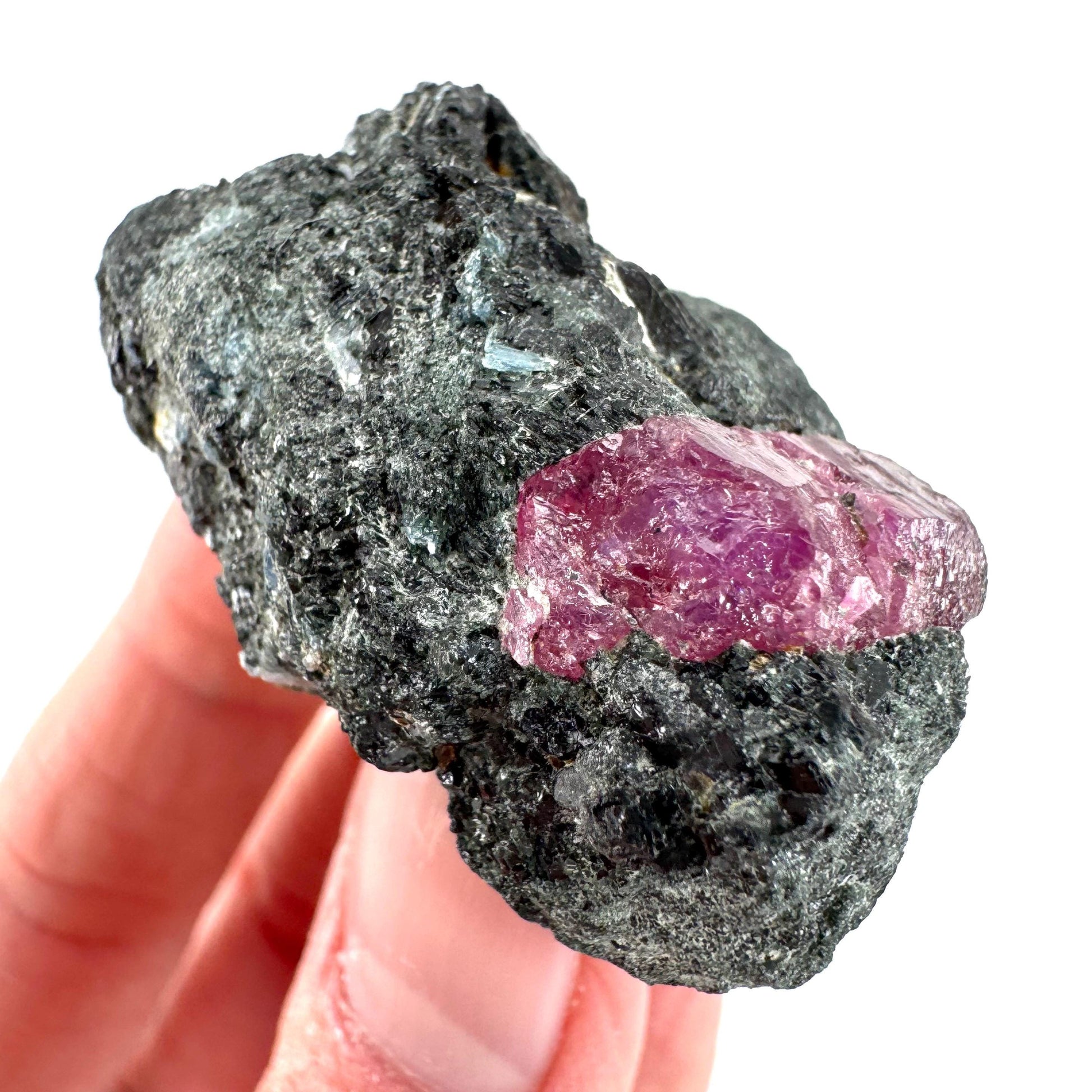 Ruby & Blue Kyanite on Matrix | natural crystal, mineral specimen from Tanzania