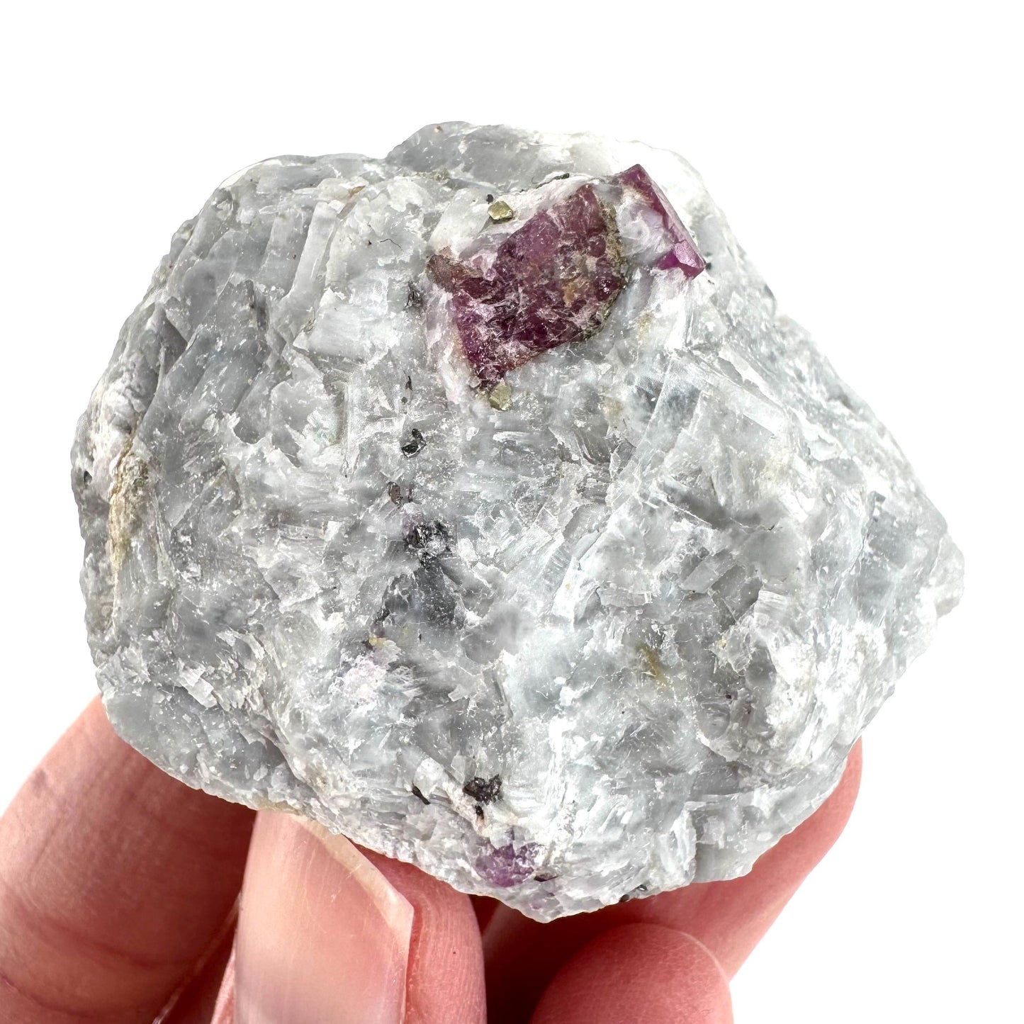 Ruby on Matrix | Natural crystal cluster, UV reactive, raw mineral specimen from Pakistan