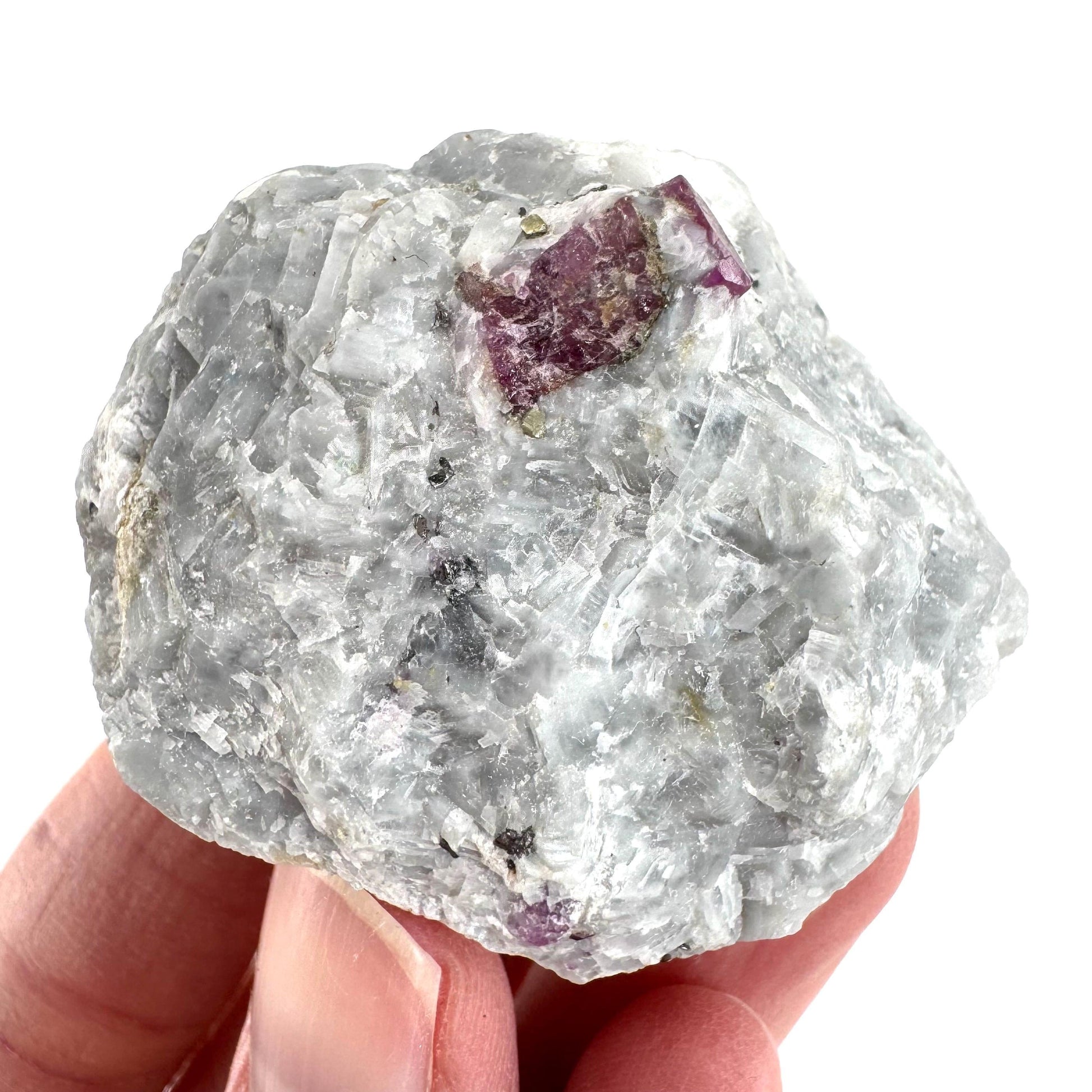 Ruby on Matrix | Natural crystal cluster, UV reactive, raw mineral specimen from Pakistan