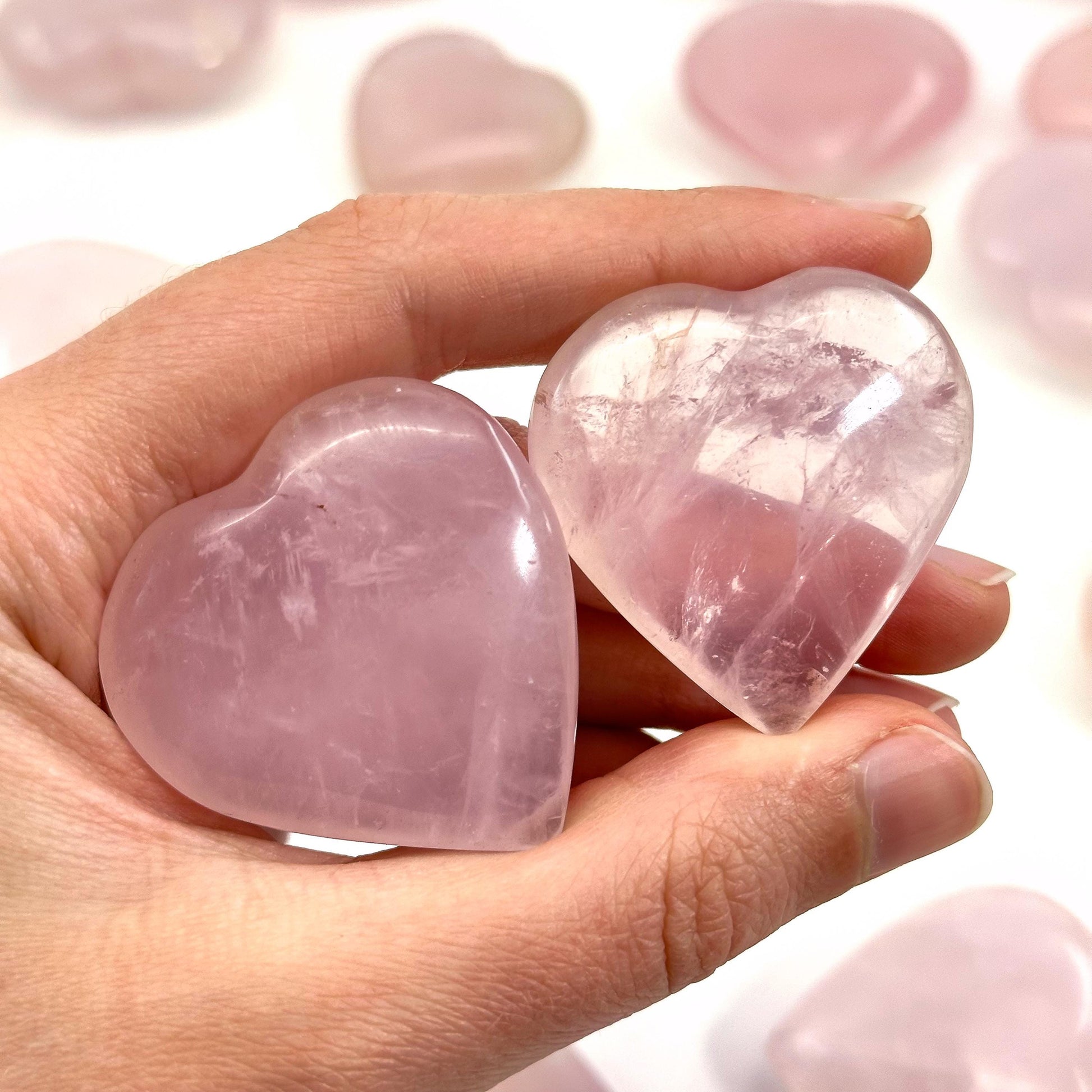 Rose Quartz Heart | Polished Pink Crystal (Heart Chakra)