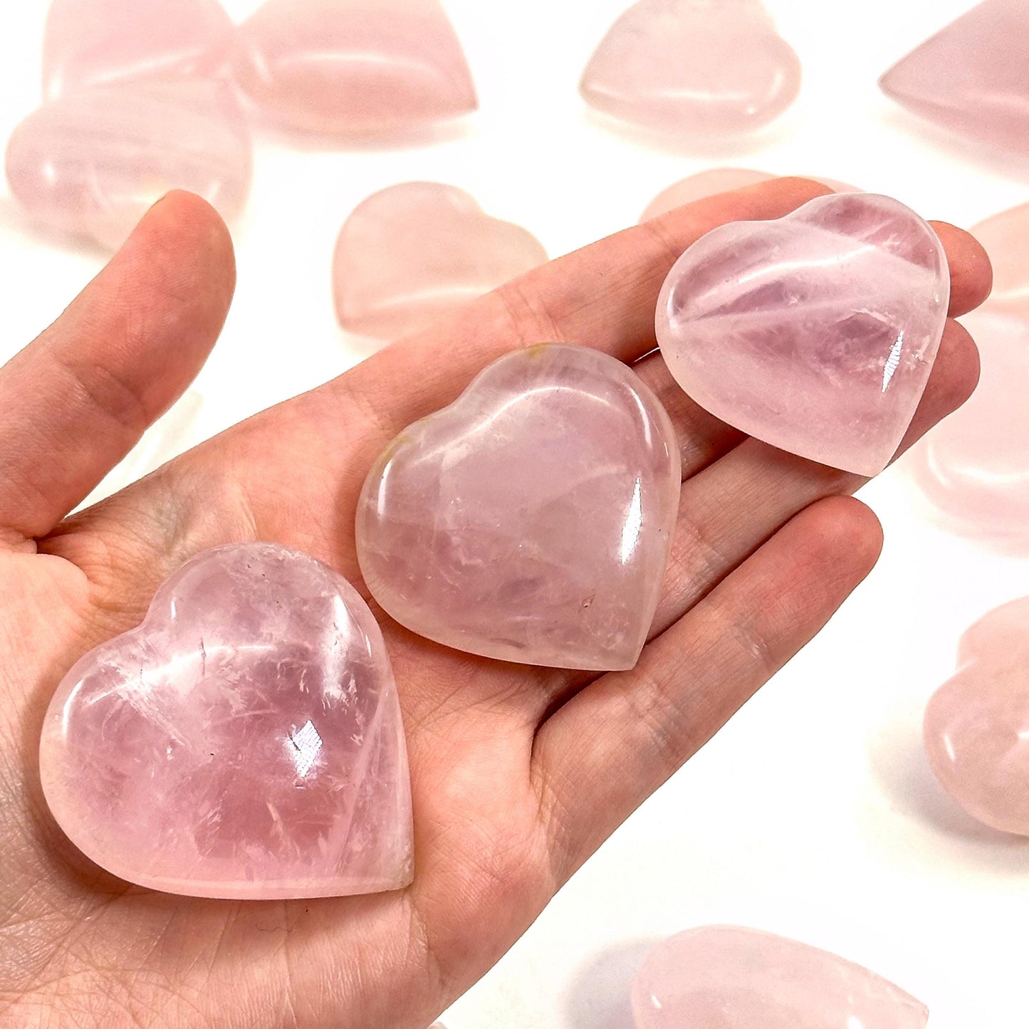 Rose Quartz Heart | Polished Pink Crystal (Heart Chakra)